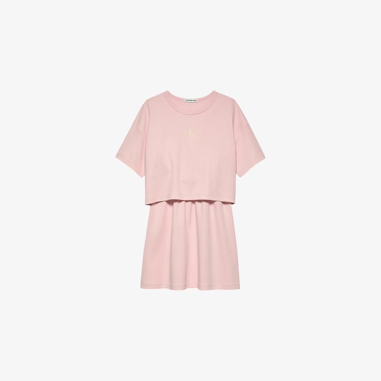 Calvin Klein Layered Çocuk Pembe Elbise