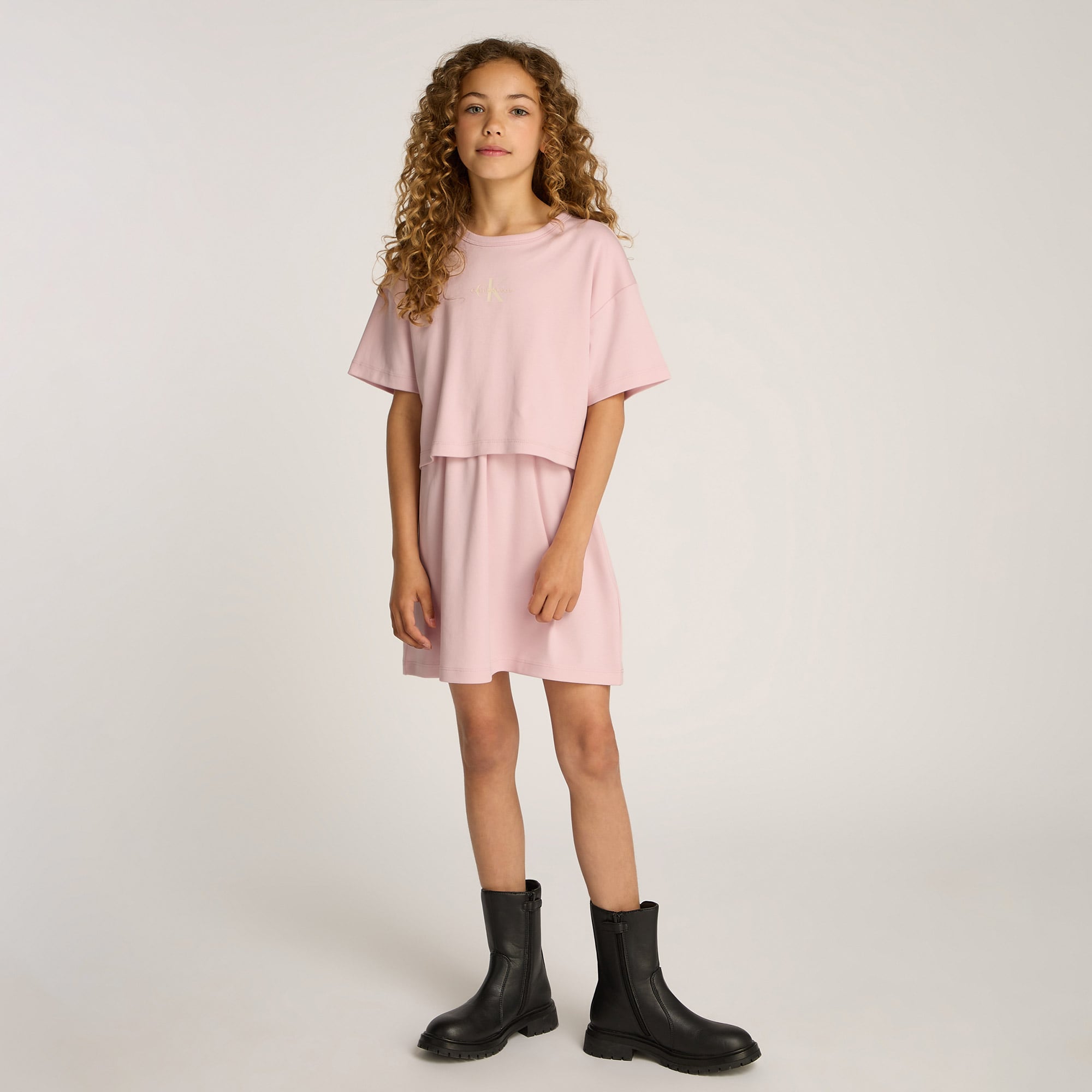 Calvin Klein Layered Çocuk Pembe Elbise