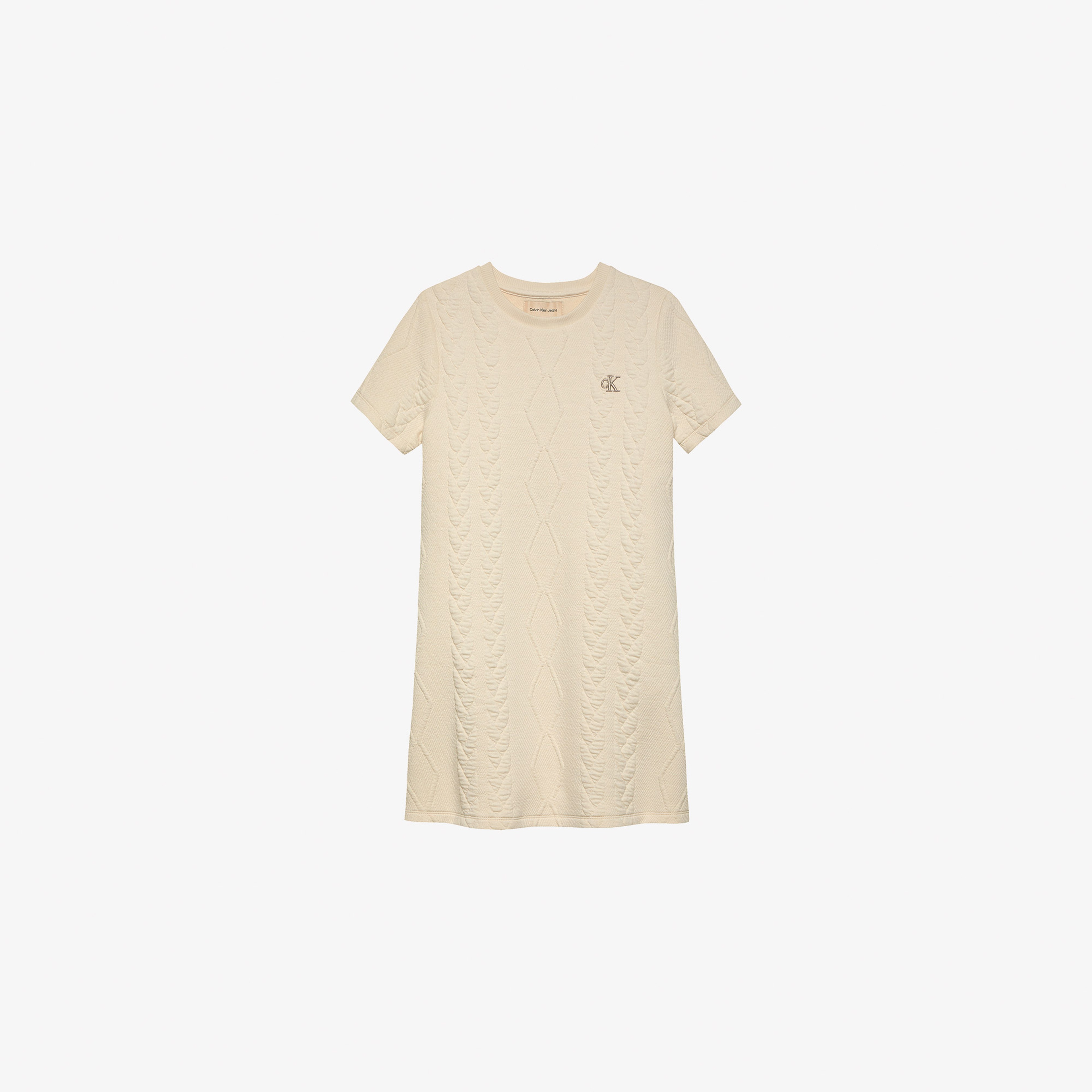 Calvin Klein Flare Cable Çocuk Bej Elbise