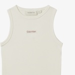 Calvin Klein Sıfır Kollu Çocuk Beyaz Elbise