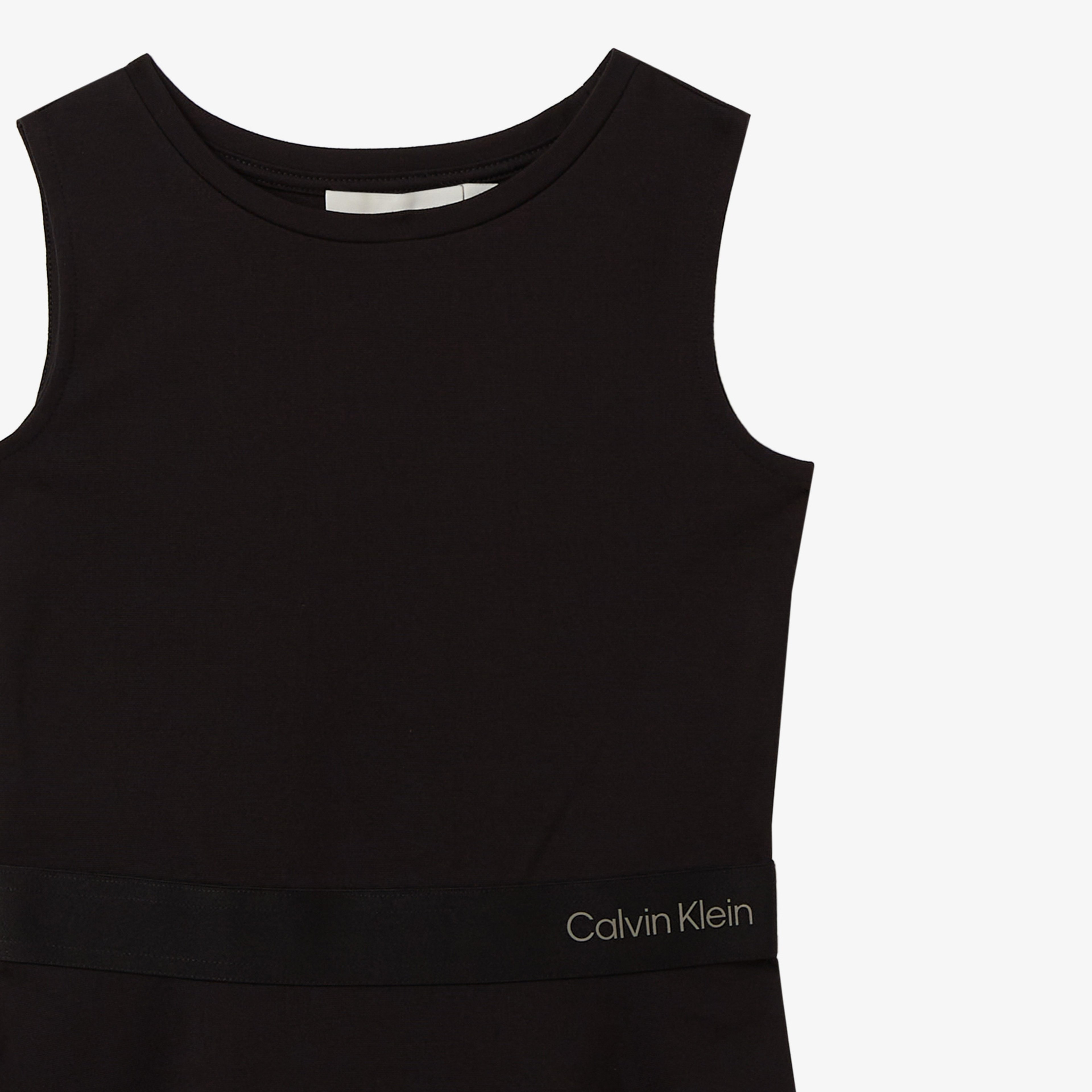 Calvin Klein Sıfır Kollu Çocuk Siyah Elbise