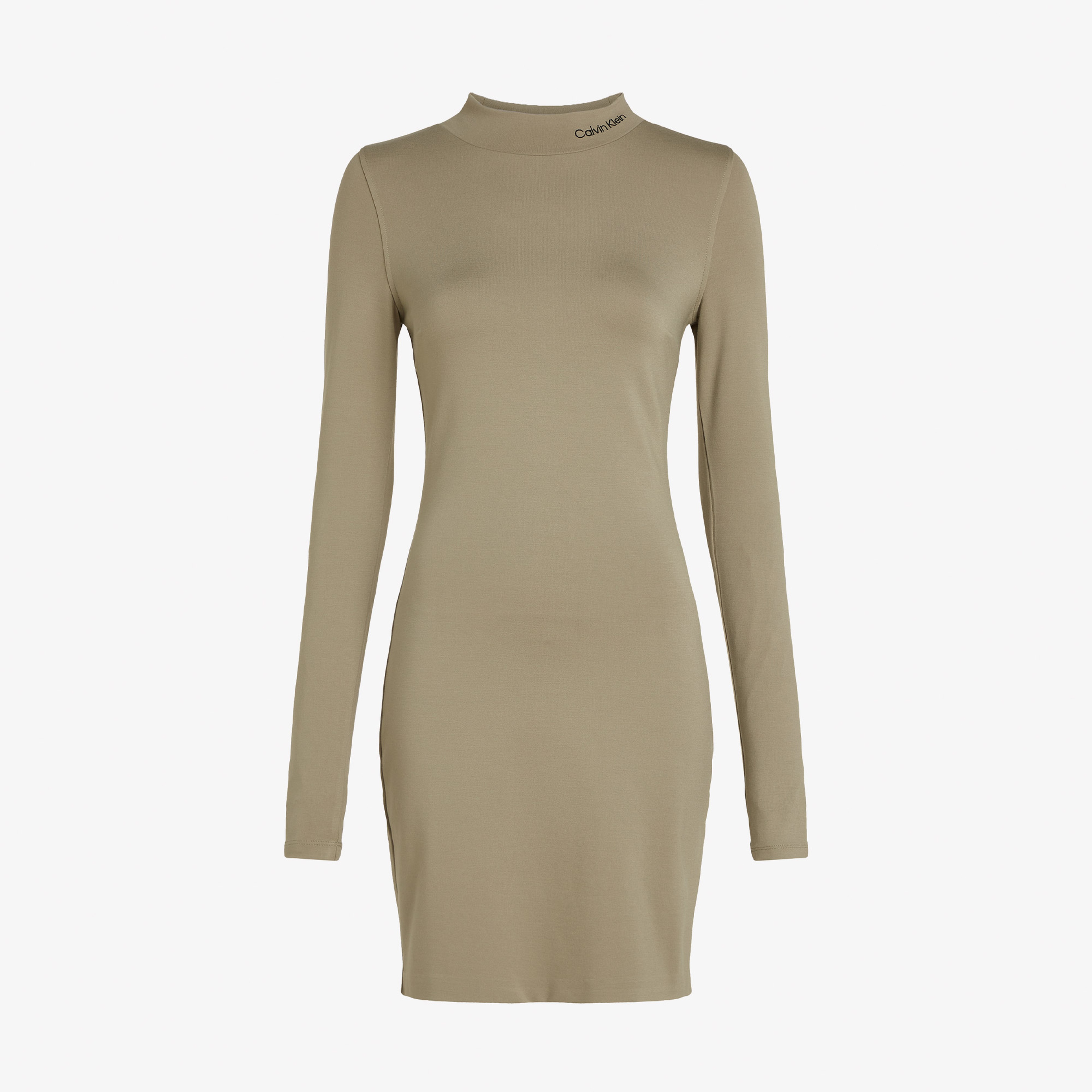 Calvin Klein Logo Elastic Milano Kadın Yeşil Elbise