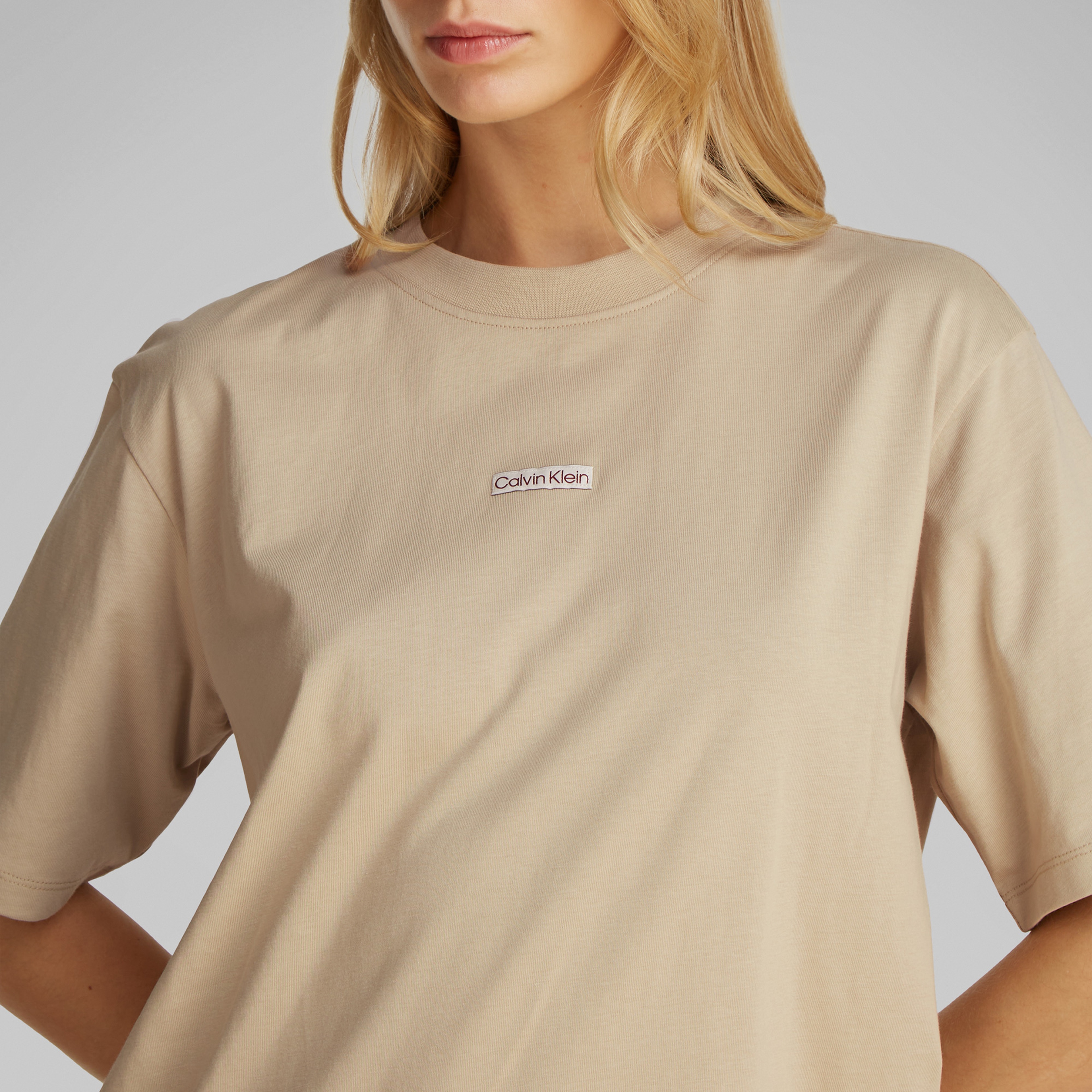 Calvin Klein Placed İnst Kadın Gri Elbise