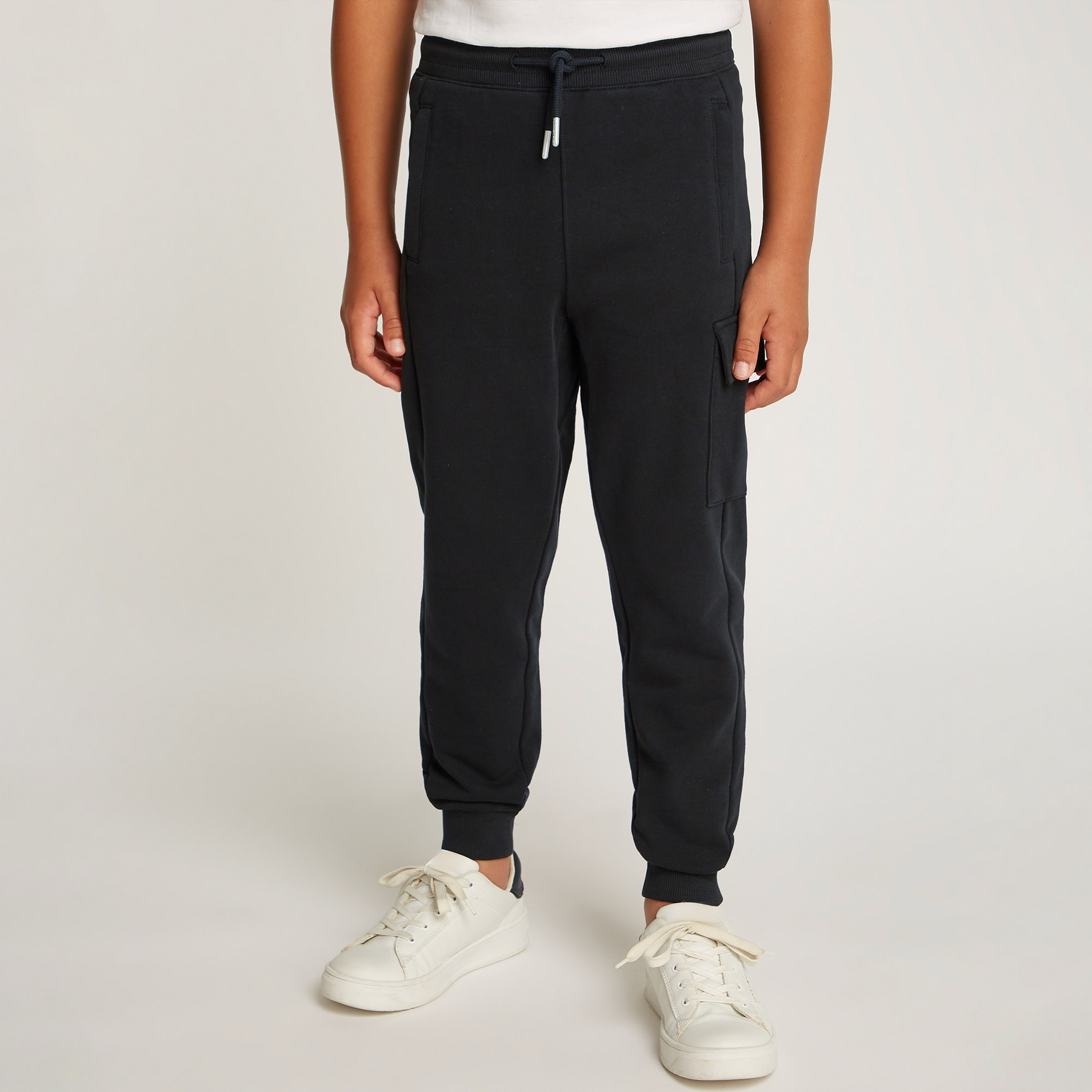 Calvin Klein Cargo Jogger Çocuk Siyah Eşofman Altı