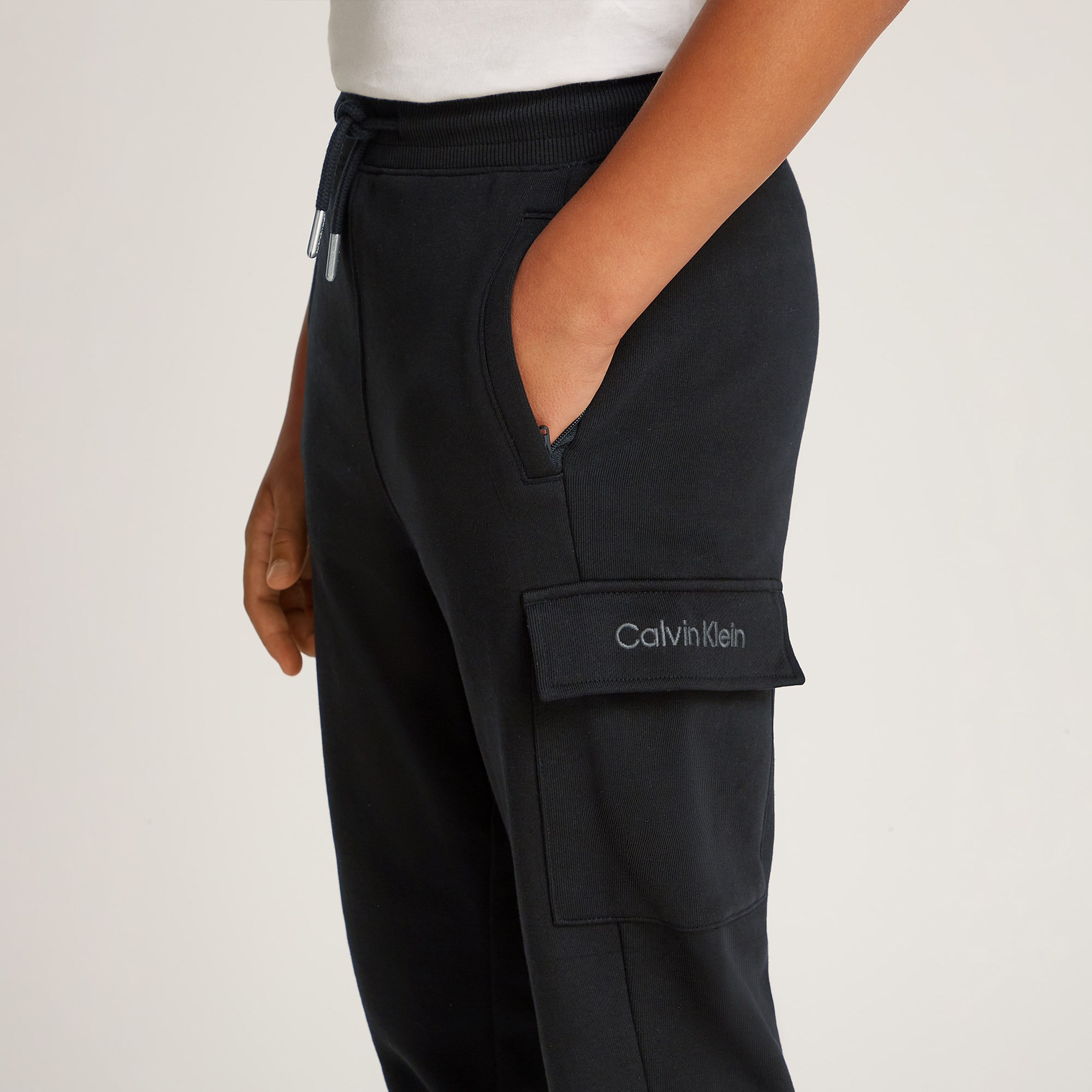 Calvin Klein Cargo Jogger Çocuk Siyah Eşofman Altı