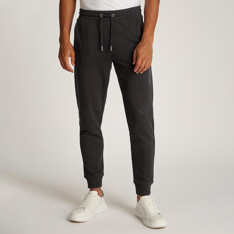 Calvin Klein Structured Embroidery Sweats Erkek Siyah Eşofman Altı