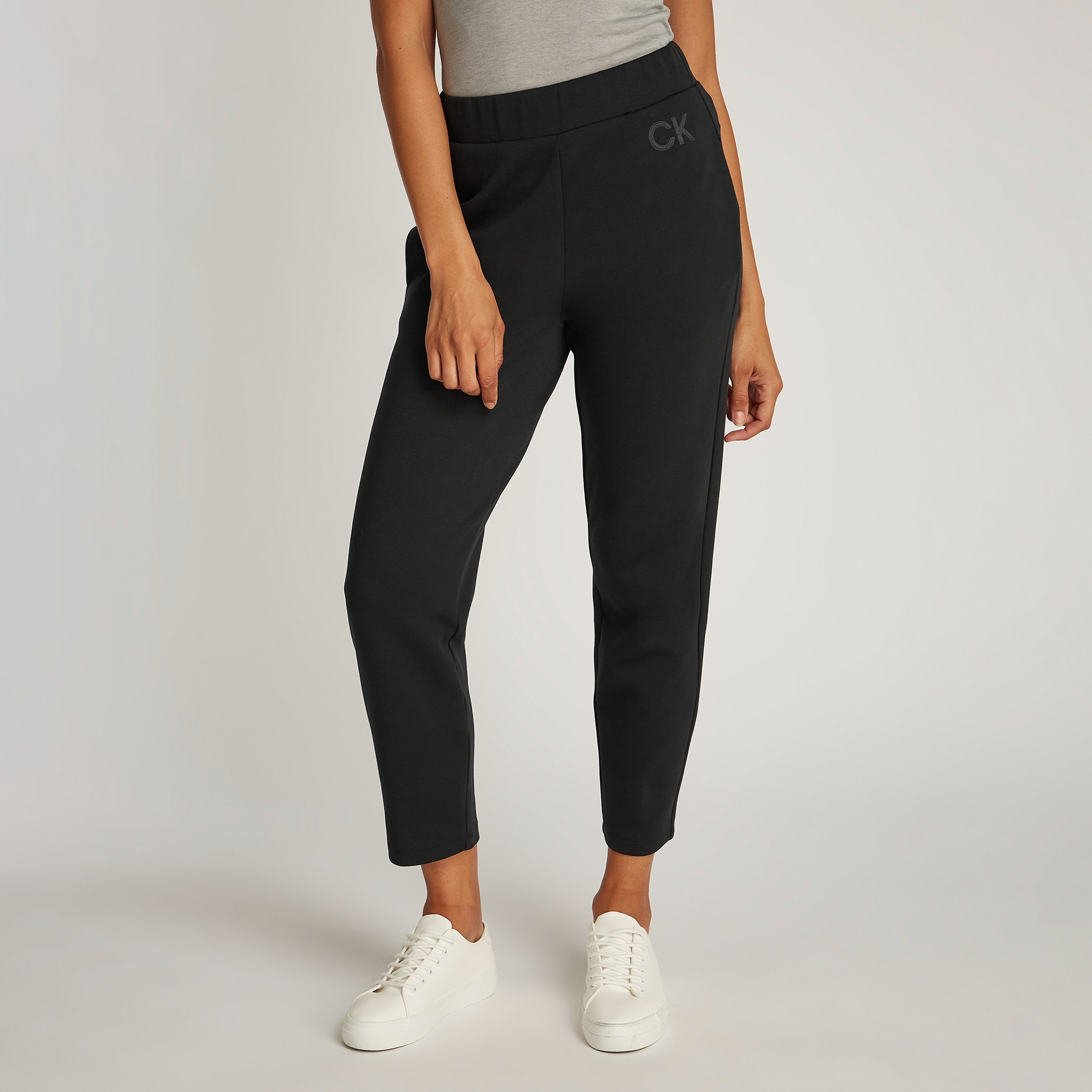 Calvin Klein Satin Tailored Sweat Kadın Siyah Eşofman Altı