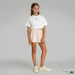 Calvin Klein Punto Logo Flare Çocuk Pembe Etek