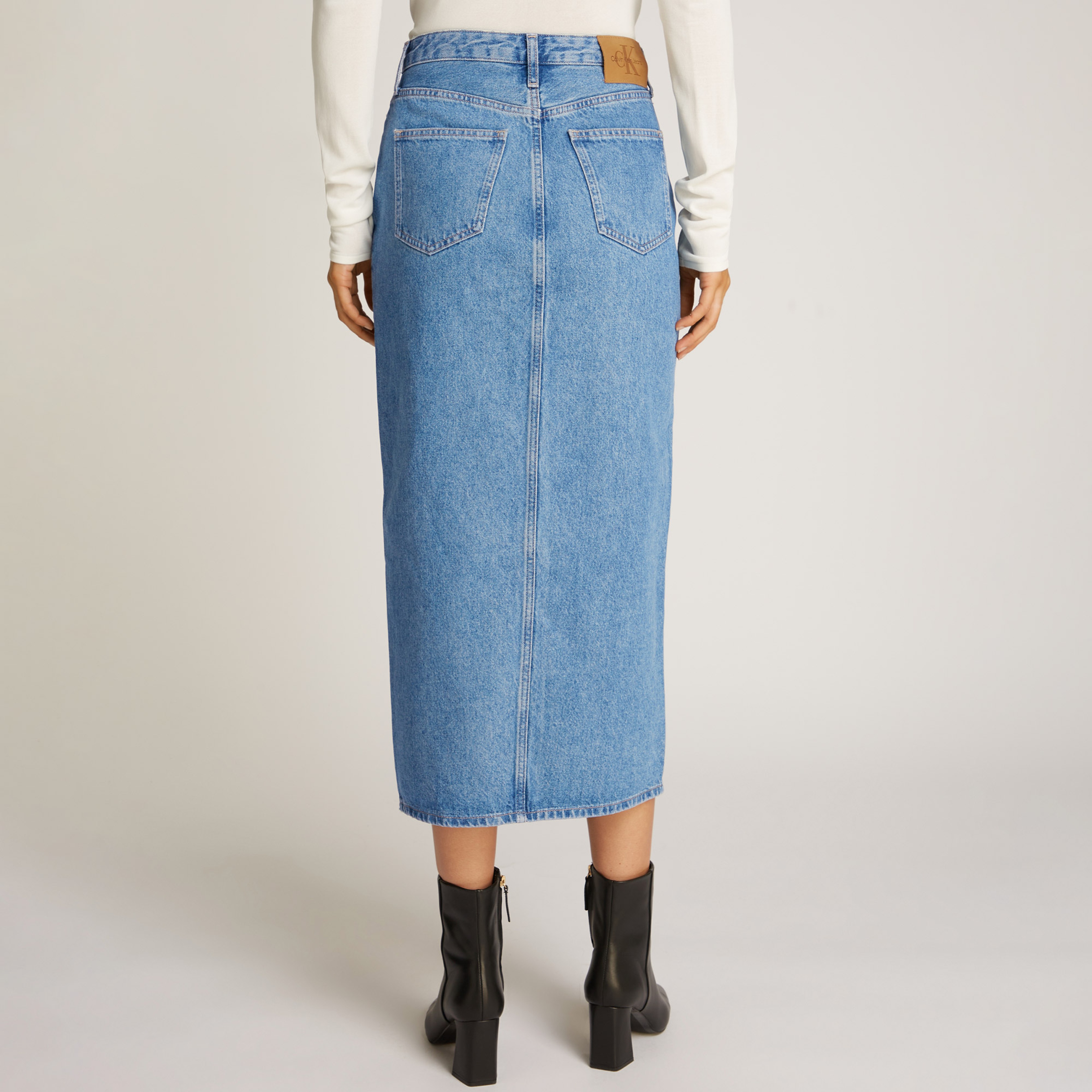 Calvin Klein Maxi Kadın Lacivert Etek