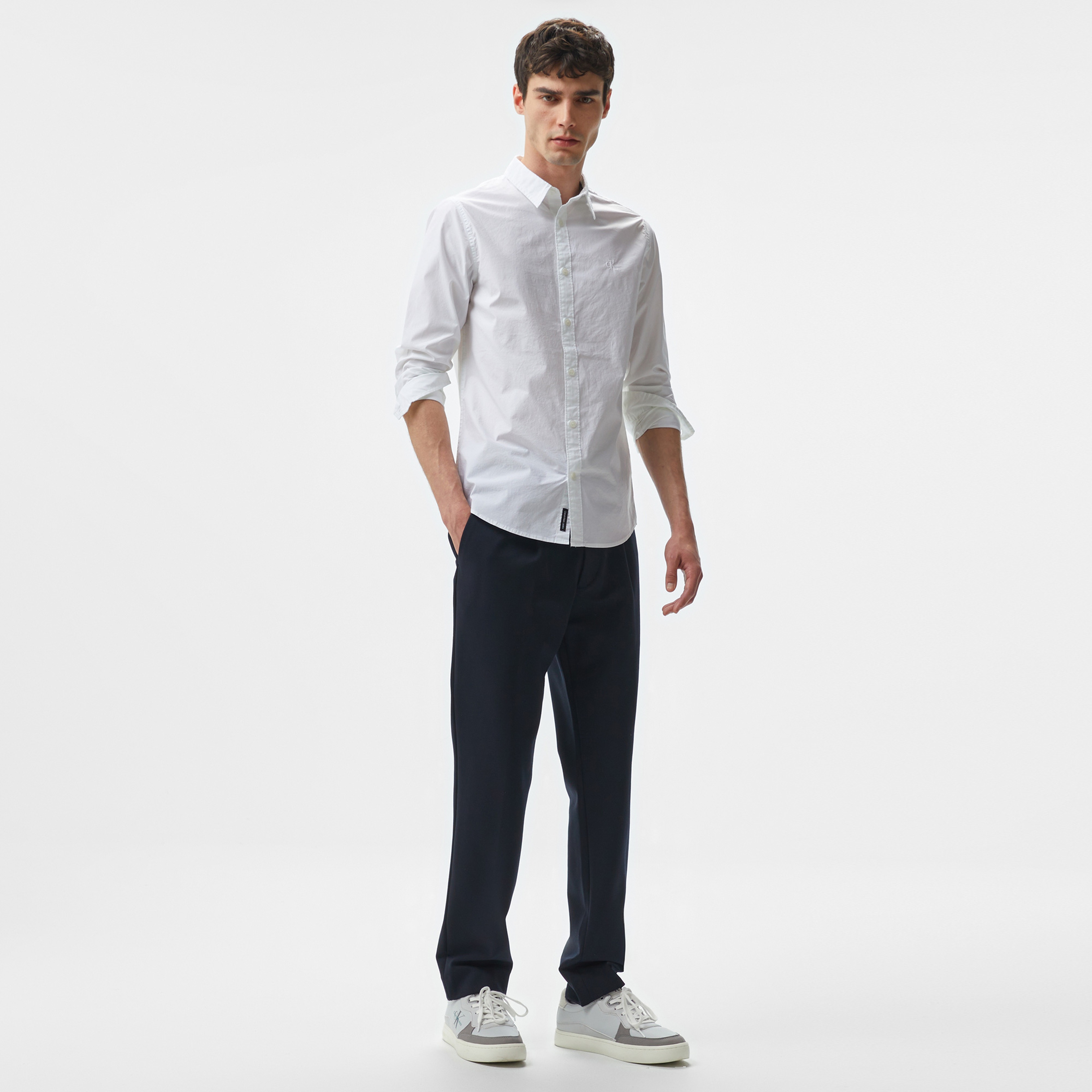 Calvin Klein Erkek Beyaz Gömlek
