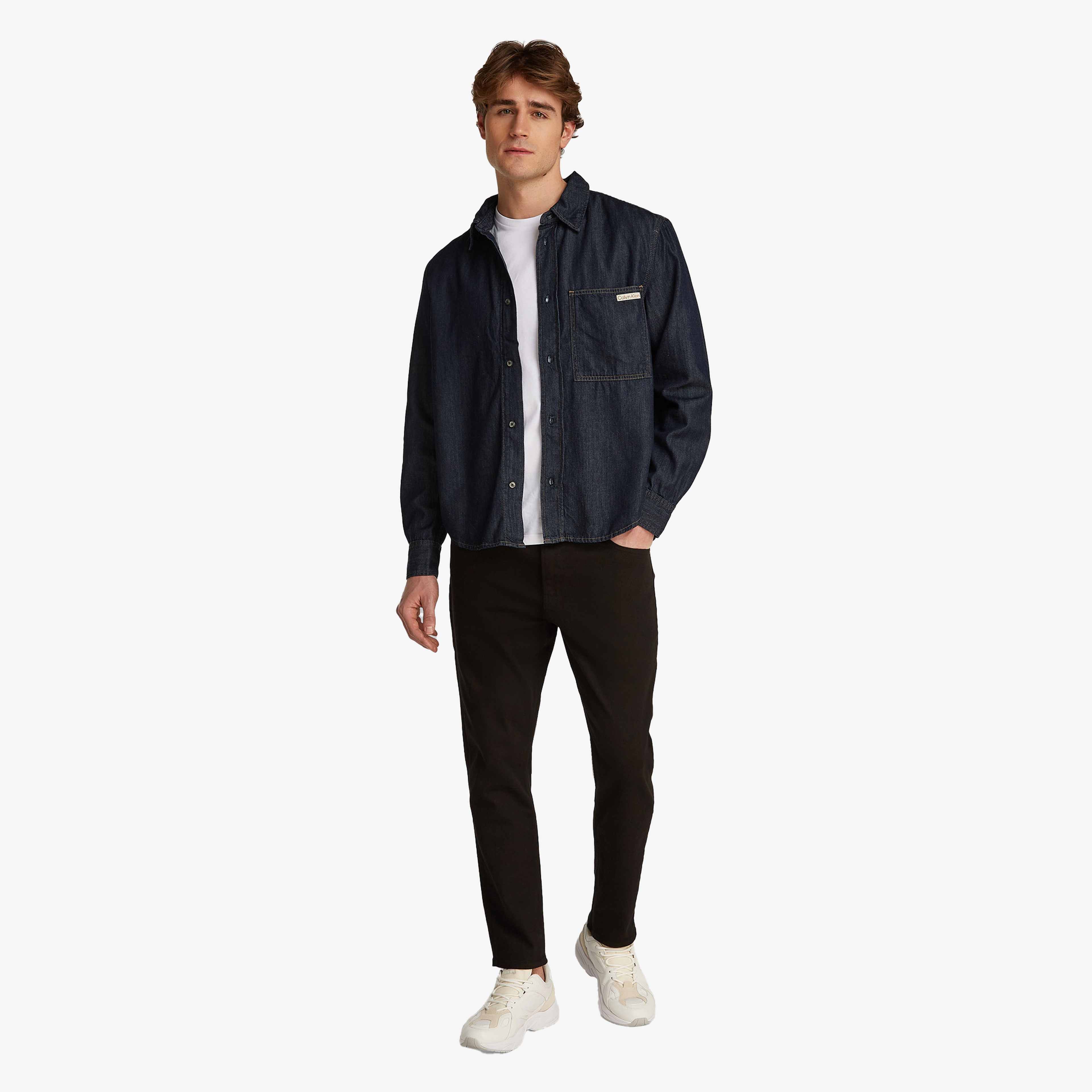 Calvin Klein Erkek Mavi Gömlek