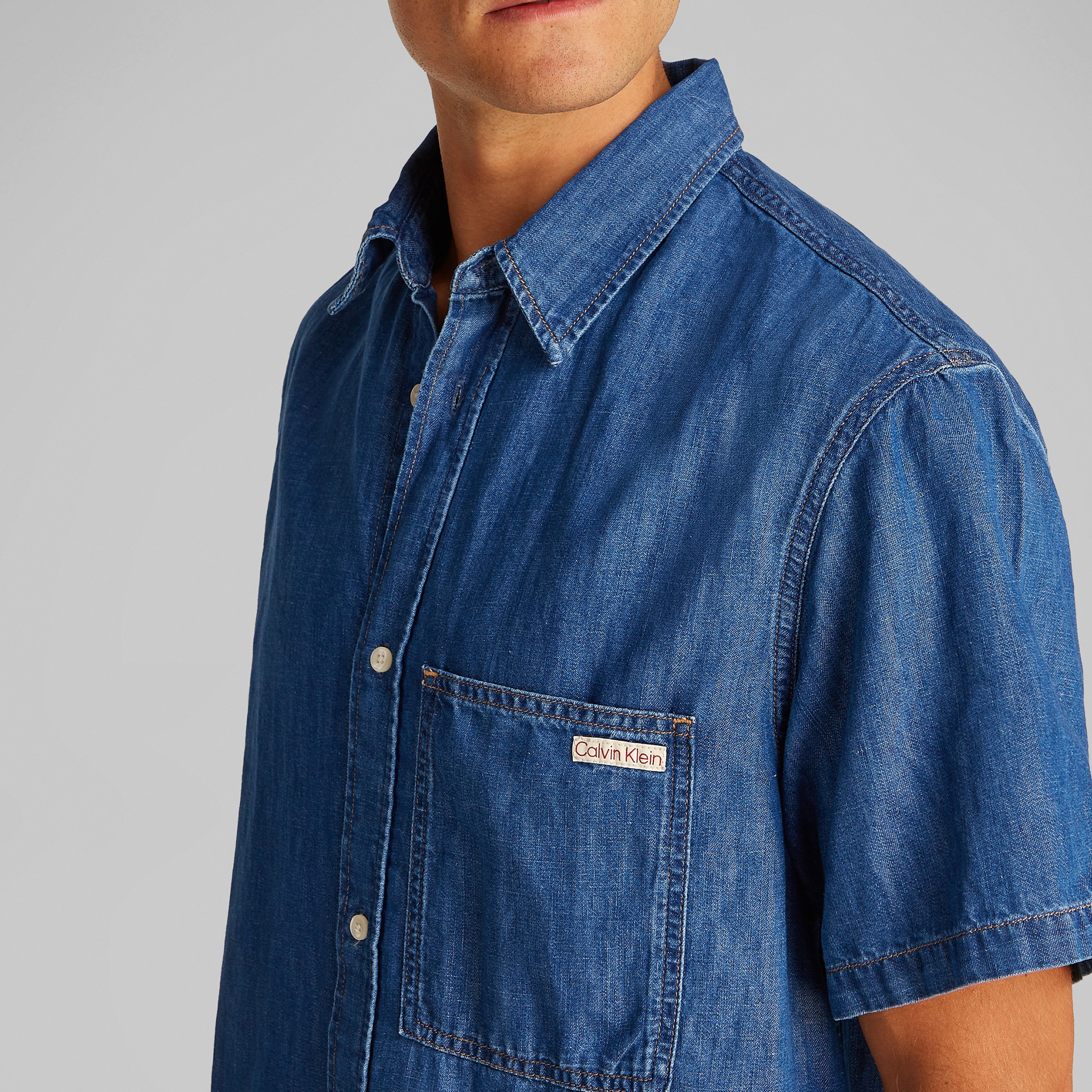 Calvin Klein Regular Denim Erkek  Gömlek