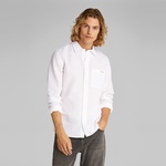 Calvin Klein Linen Cotton Erkek Beyaz Gömlek