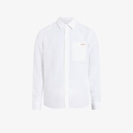 Calvin Klein Linen Cotton Erkek Beyaz Gömlek