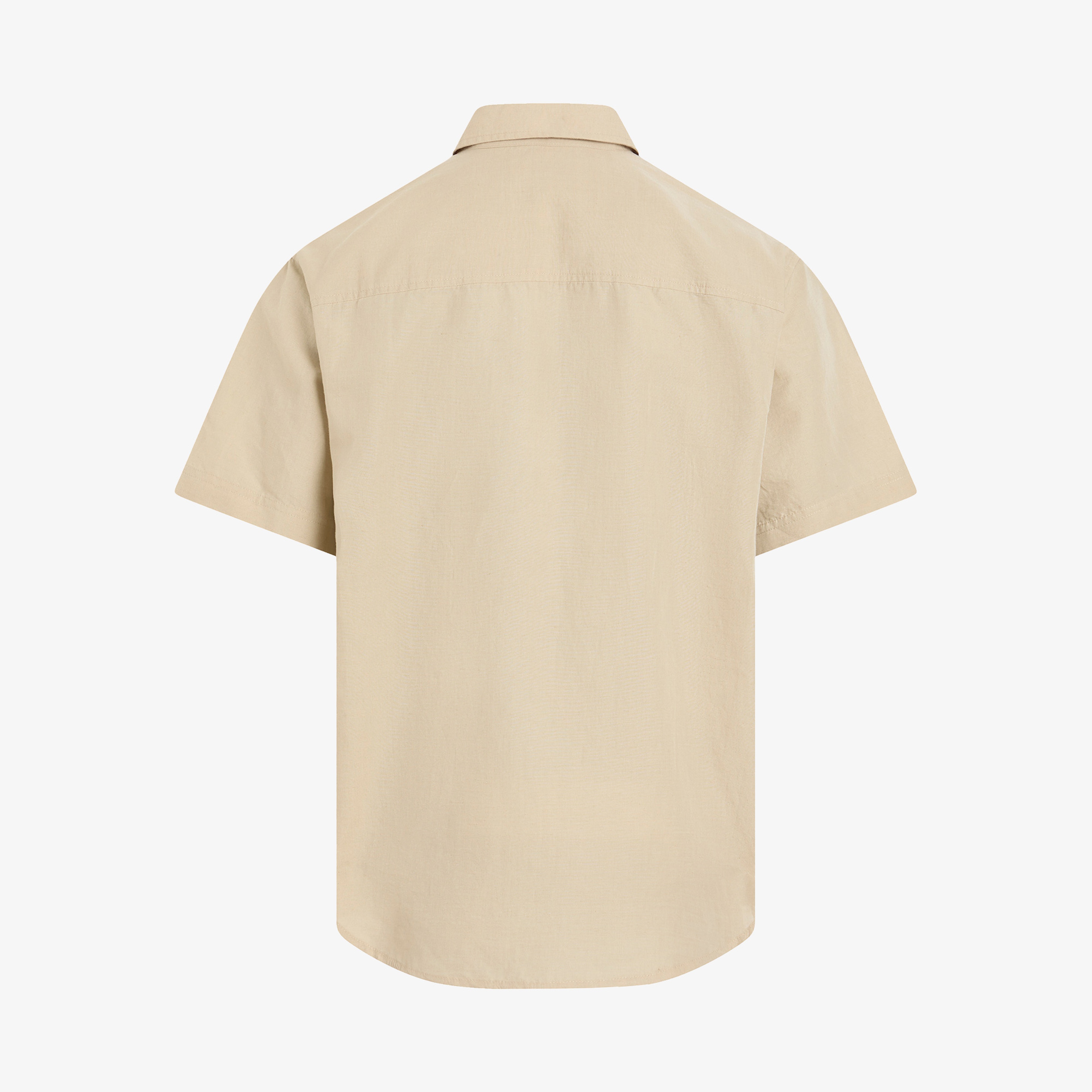 Calvin Klein Linen Cotton Erkek Gri Gömlek