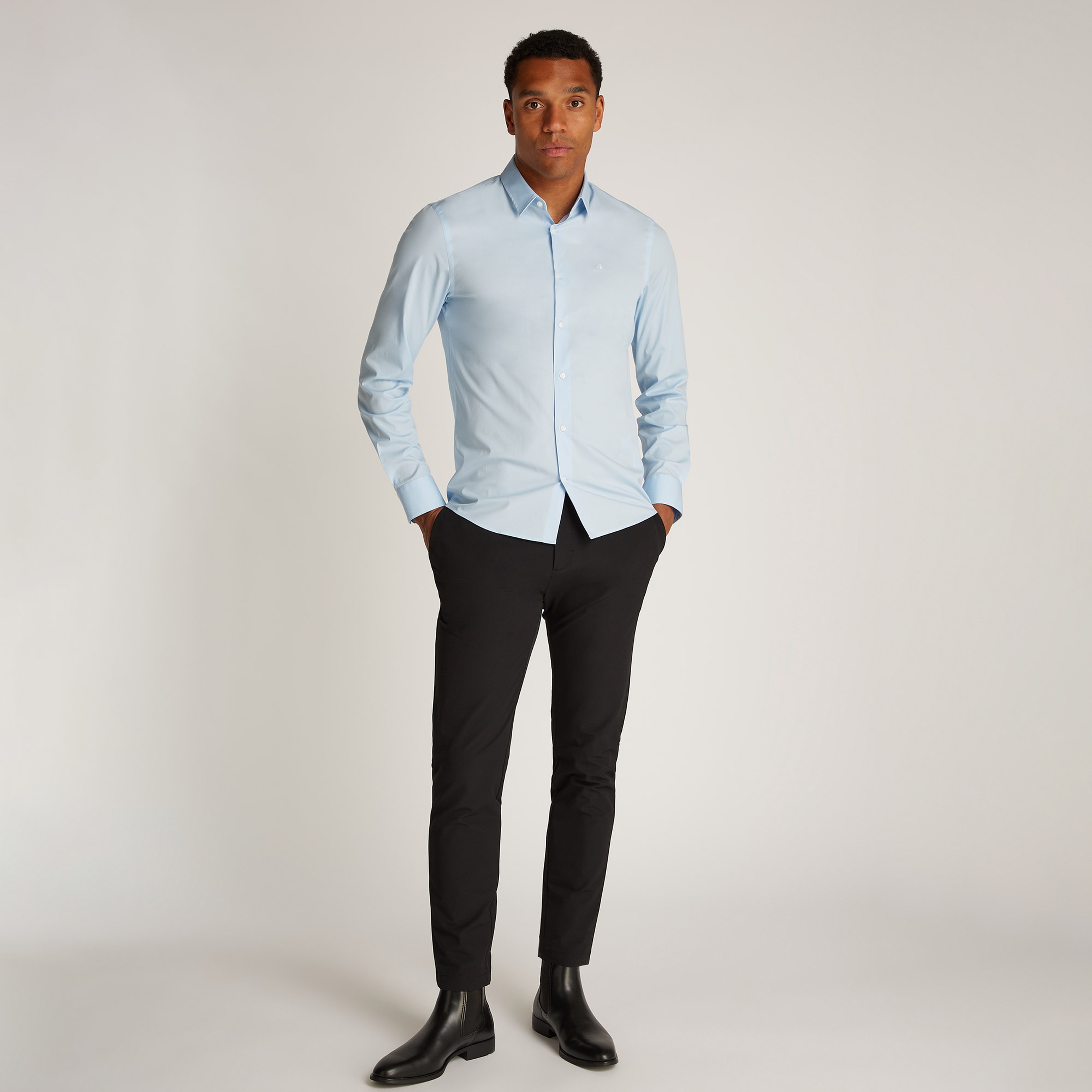 Calvin Klein Slim Erkek Mavi Gömlek