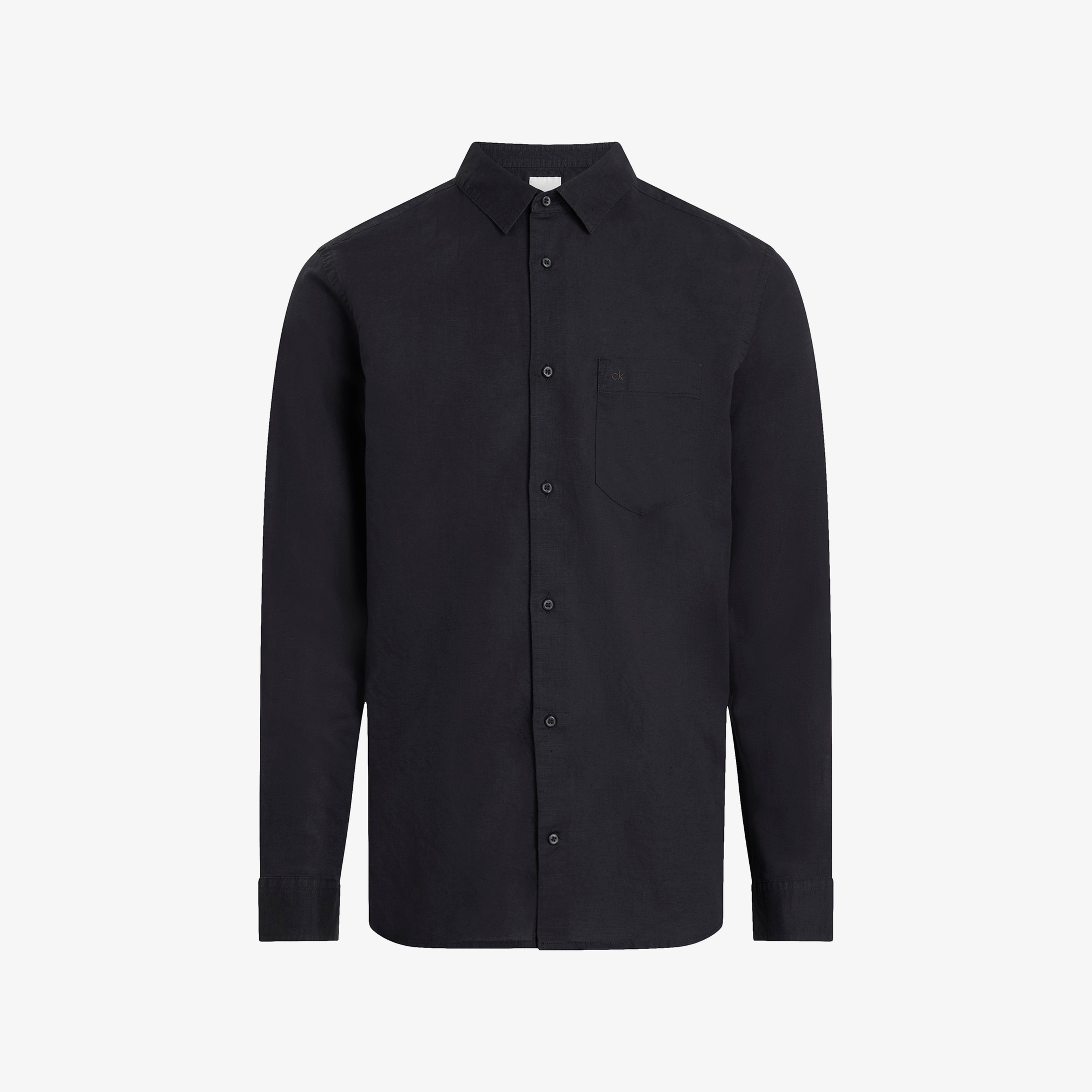 Calvin Klein Cotton Regular Erkek Siyah Gömlek