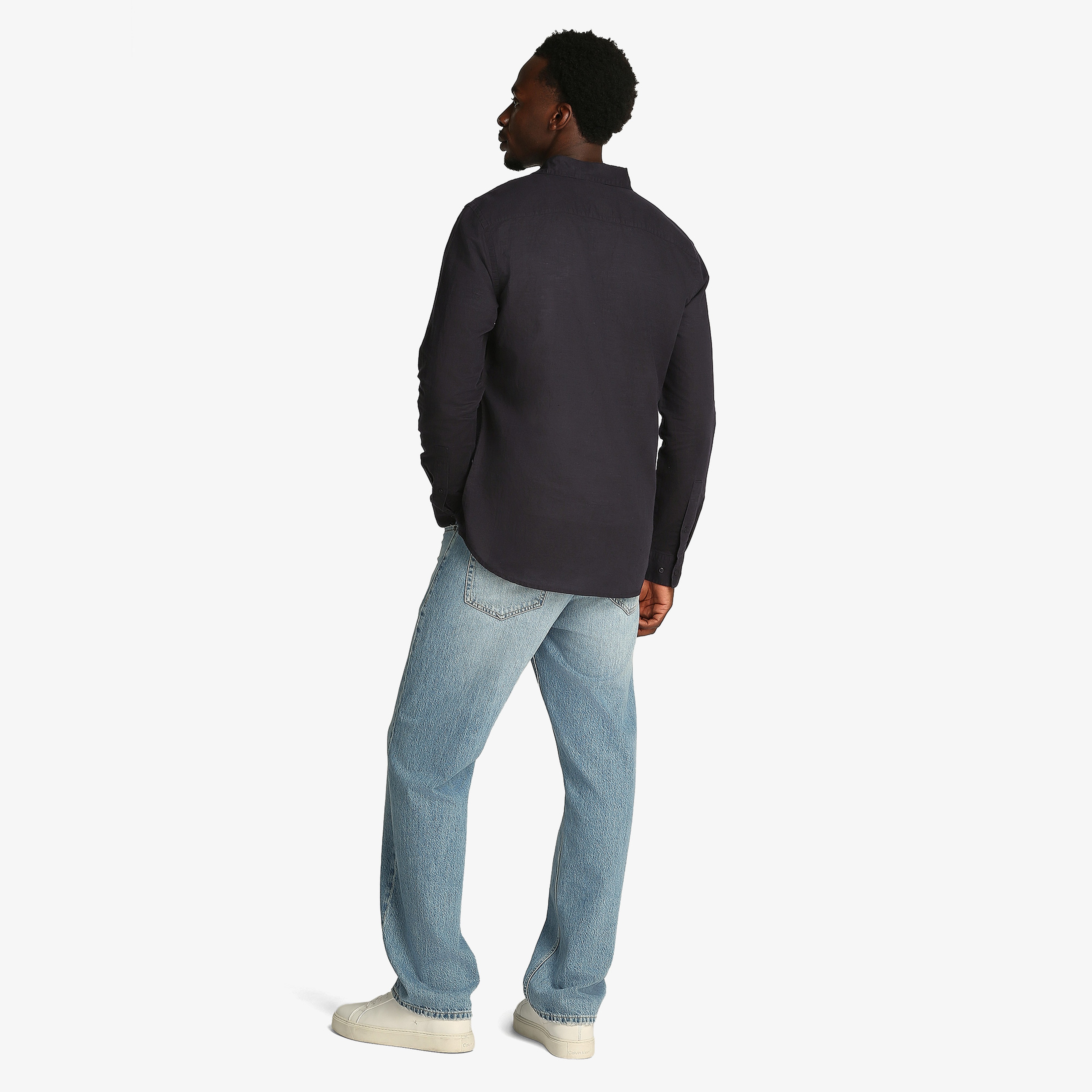 Calvin Klein Cotton Regular Erkek Siyah Gömlek