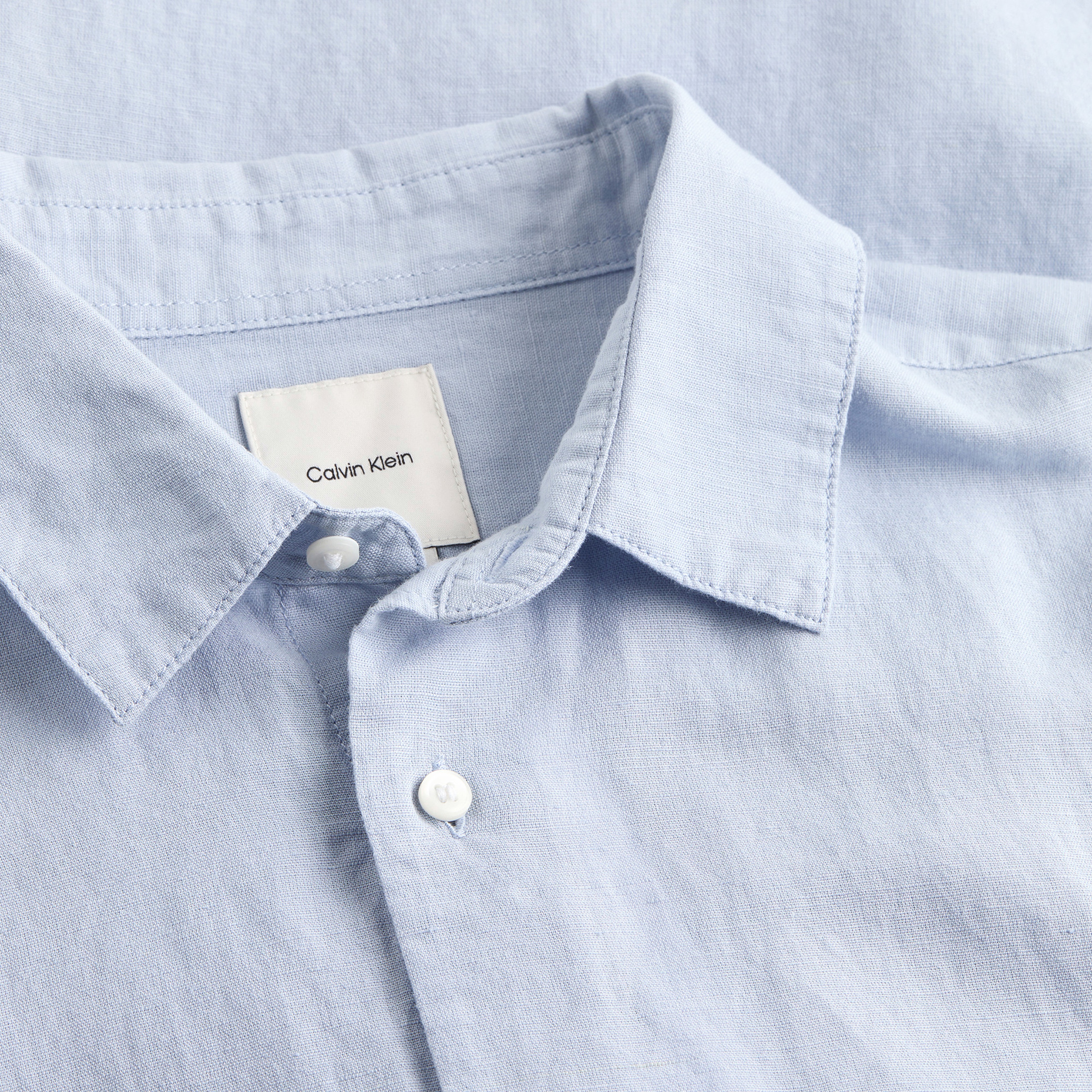 Calvin Klein Cotton Regular Erkek Mavi Gömlek