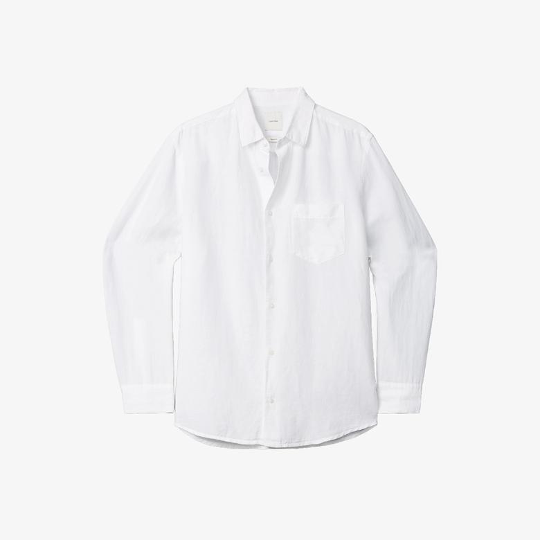 Calvin Klein Cotton Regular Erkek Beyaz Gömlek