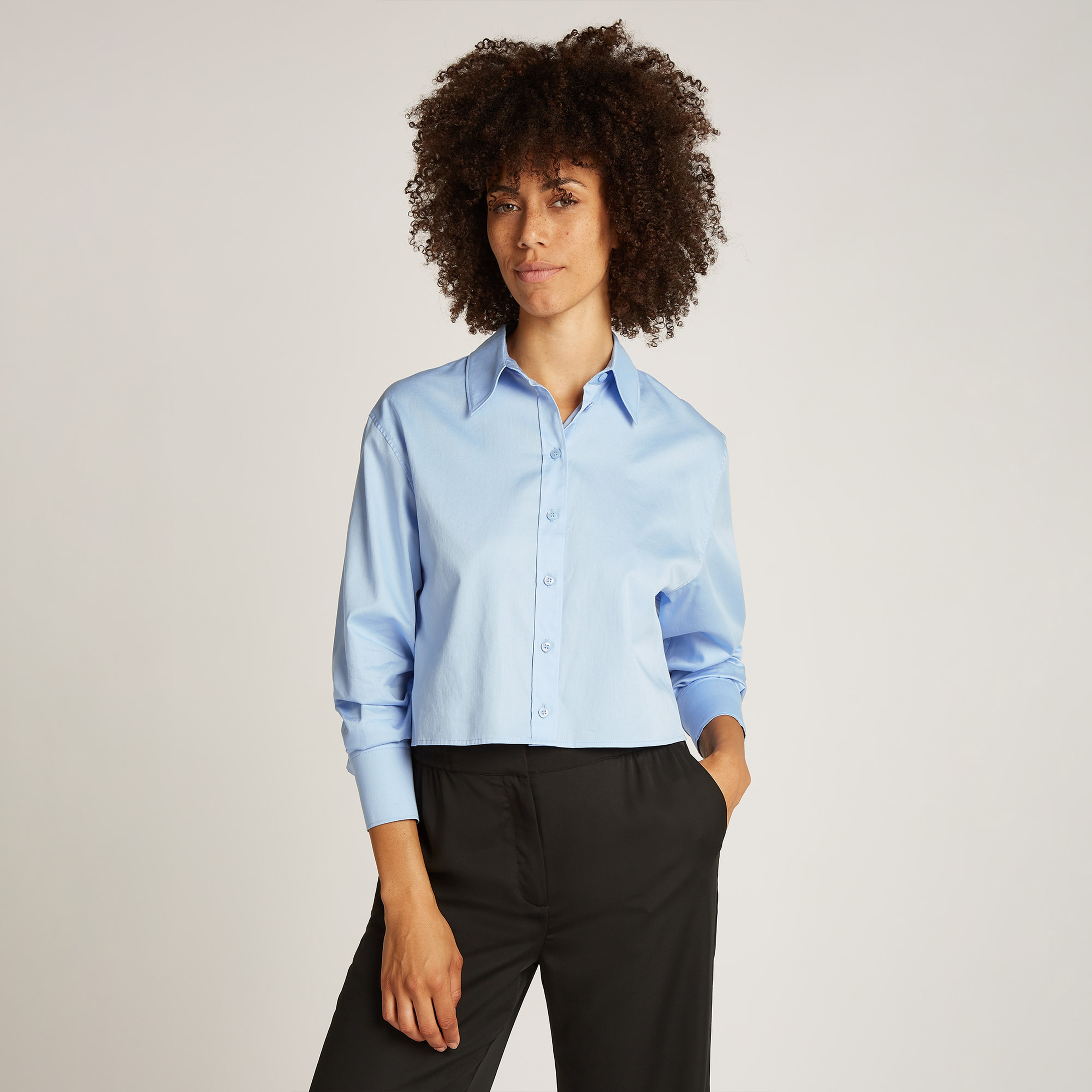 Calvin Klein Kadın Mavi Gömlek