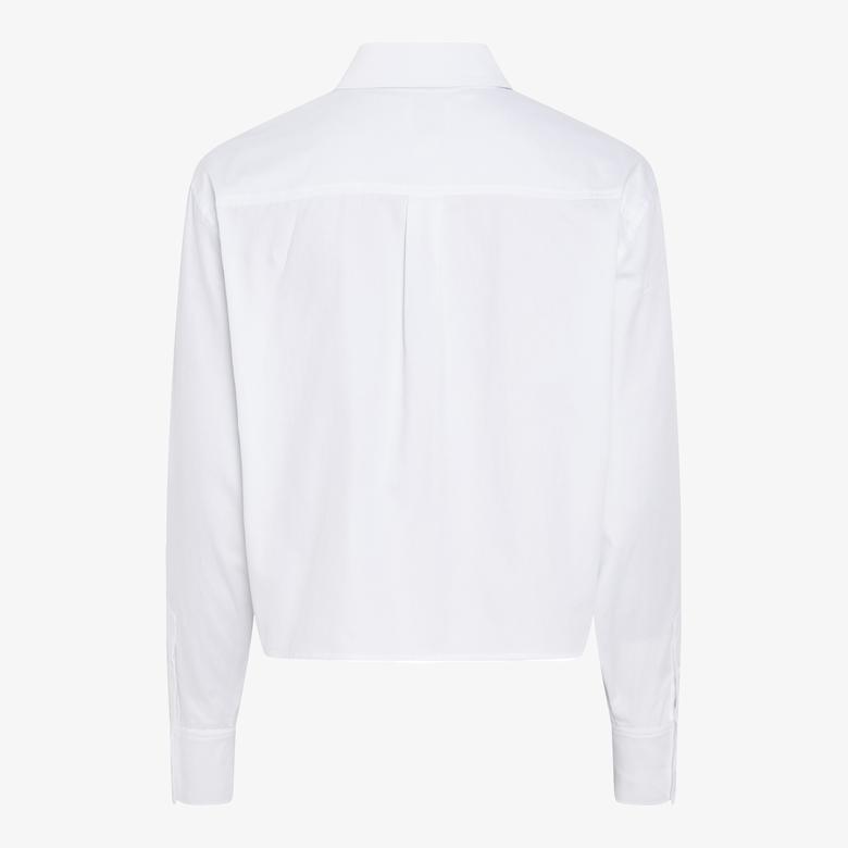 Calvin Klein Soft Cotton Modern Kadın Beyaz Gömlek
