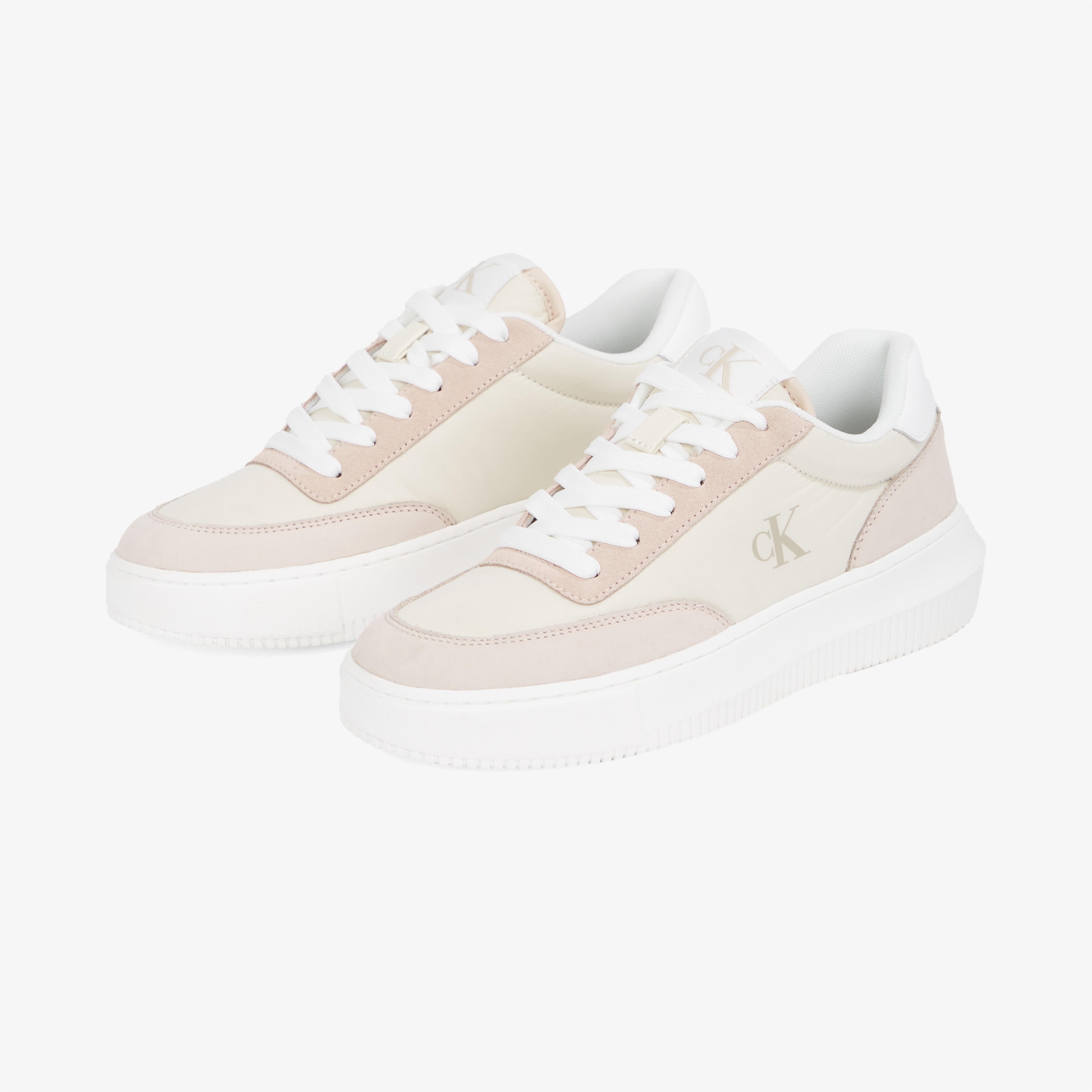 Calvin Klein Chunky Cupsole Low Mix Kadın Beyaz Sneaker