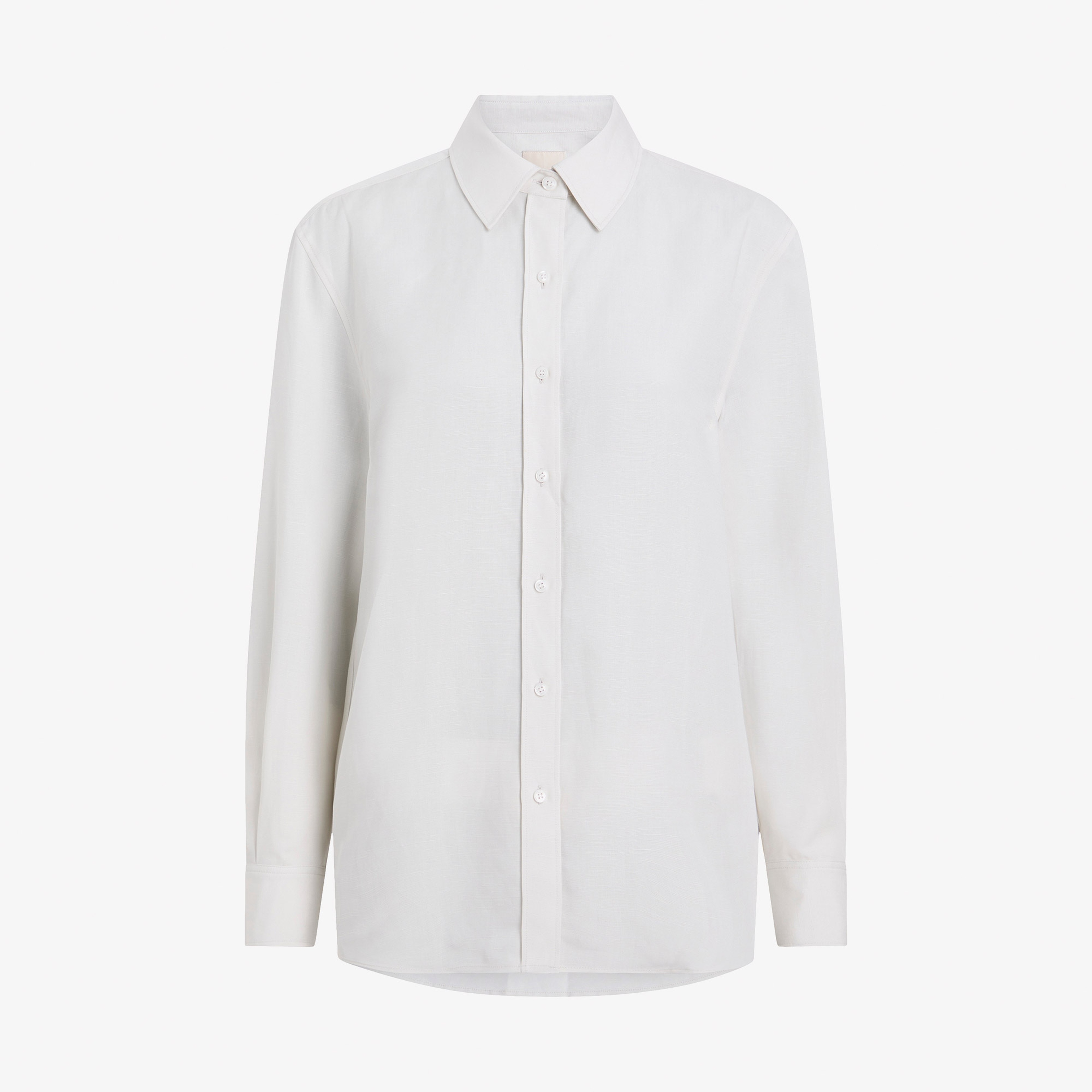 Calvin Klein Linen Blend Regular Kadın Bej Gömlek