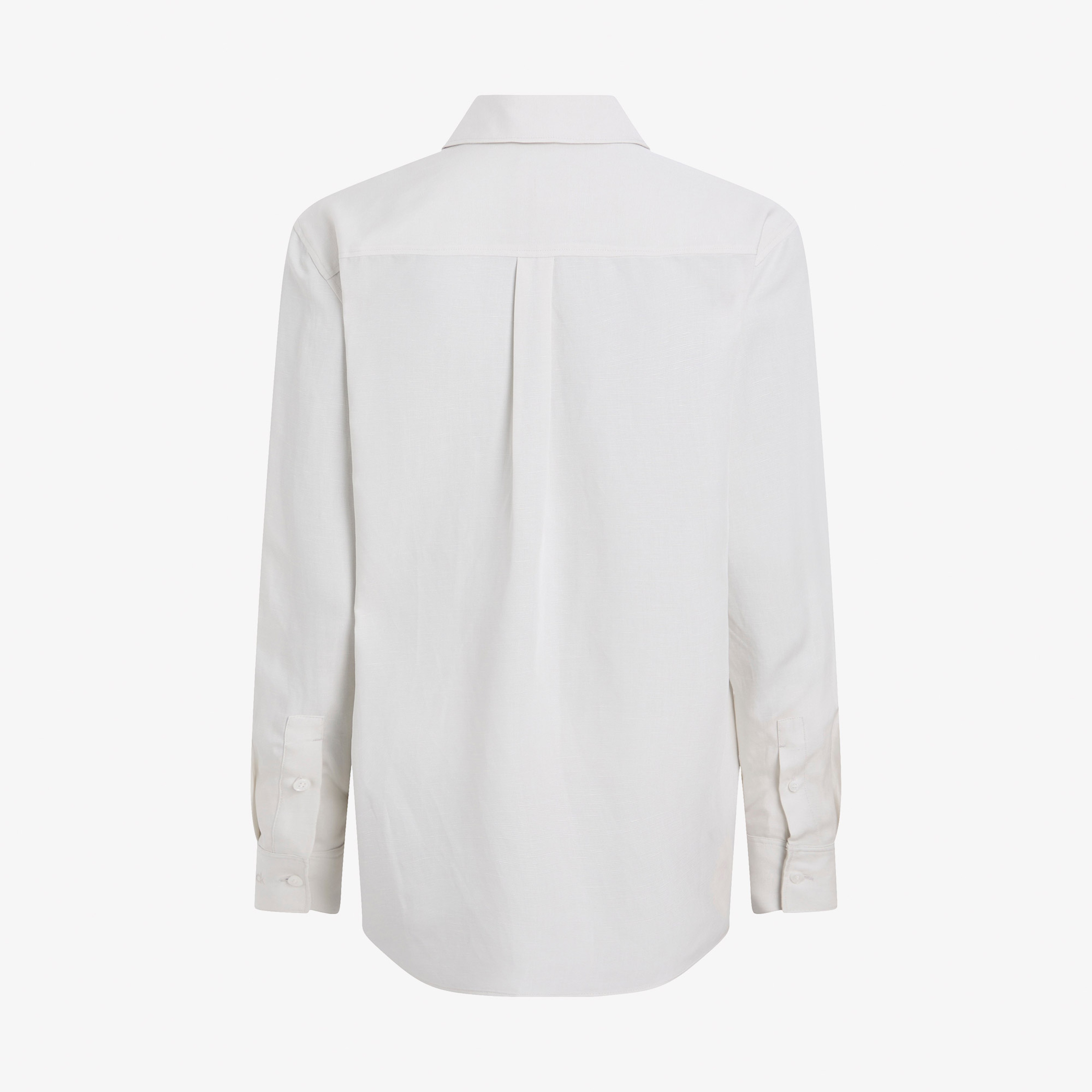 Calvin Klein Linen Blend Regular Kadın Bej Gömlek