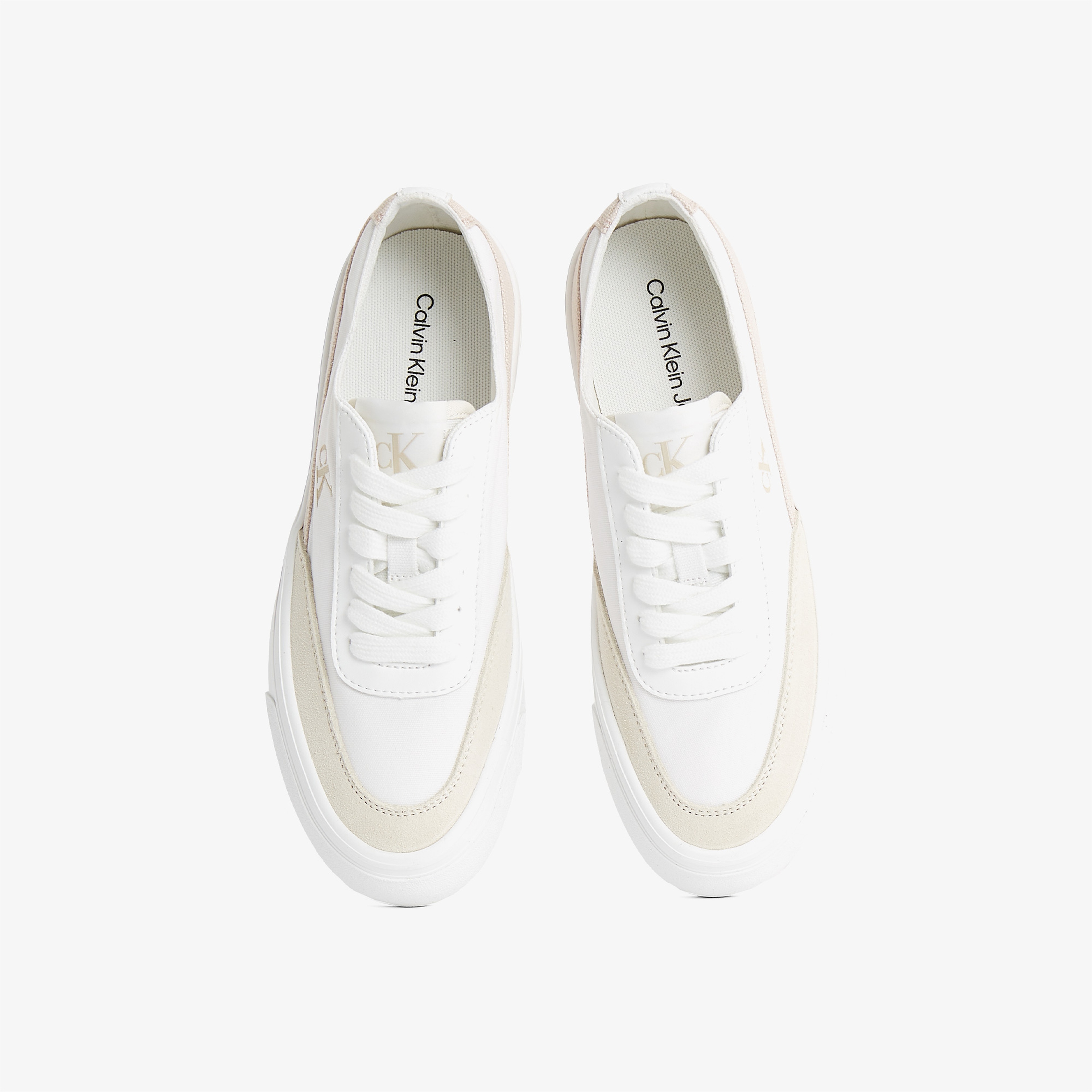 Calvin Klein Vulcanic Flatform Low Mix Kadın Beyaz Sneaker