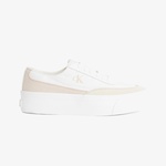 Calvin Klein Vulcanic Flatform Low Mix Kadın Beyaz Sneaker