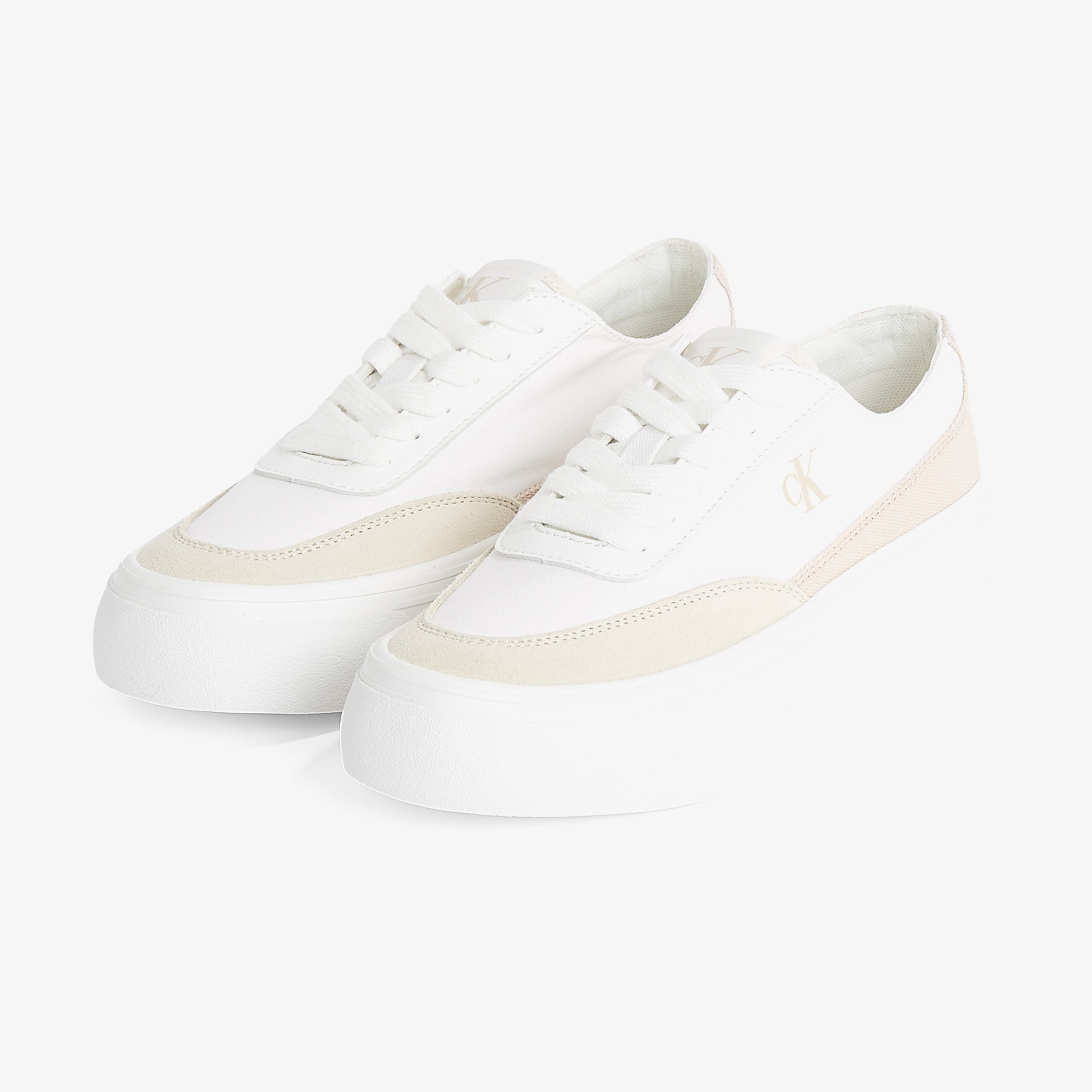 Calvin Klein Vulcanic Flatform Low Mix Kadın Beyaz Sneaker