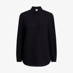 Calvin Klein Linen Blend Regular Kadın Siyah Gömlek