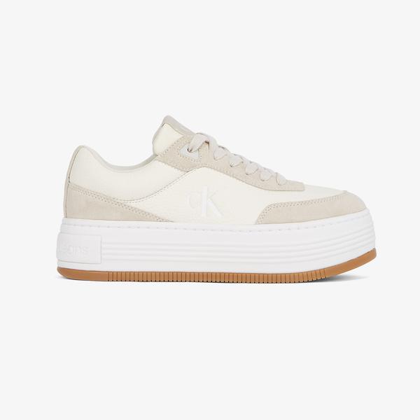 Calvin Klein Bold Flatf Low Lace Tumb Kadın Krem Sneaker
