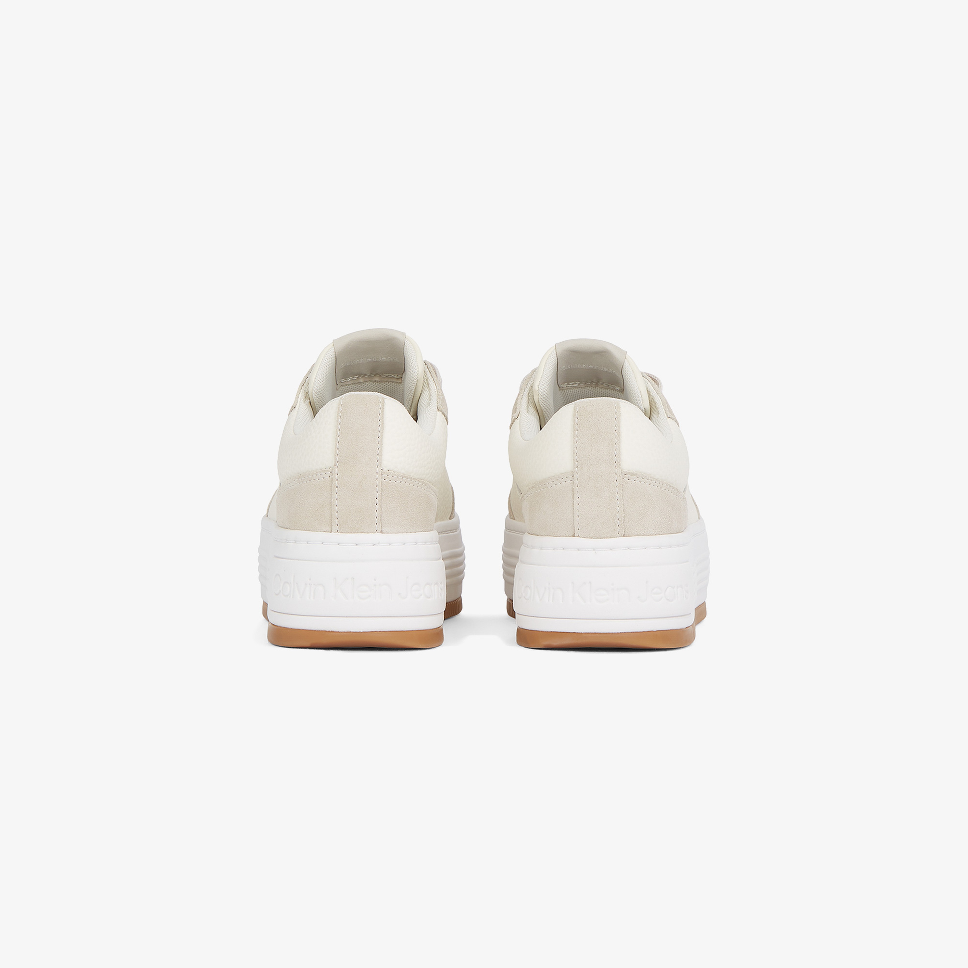 Calvin Klein Bold Flatf Low Lace Tumb Kadın Krem Sneaker