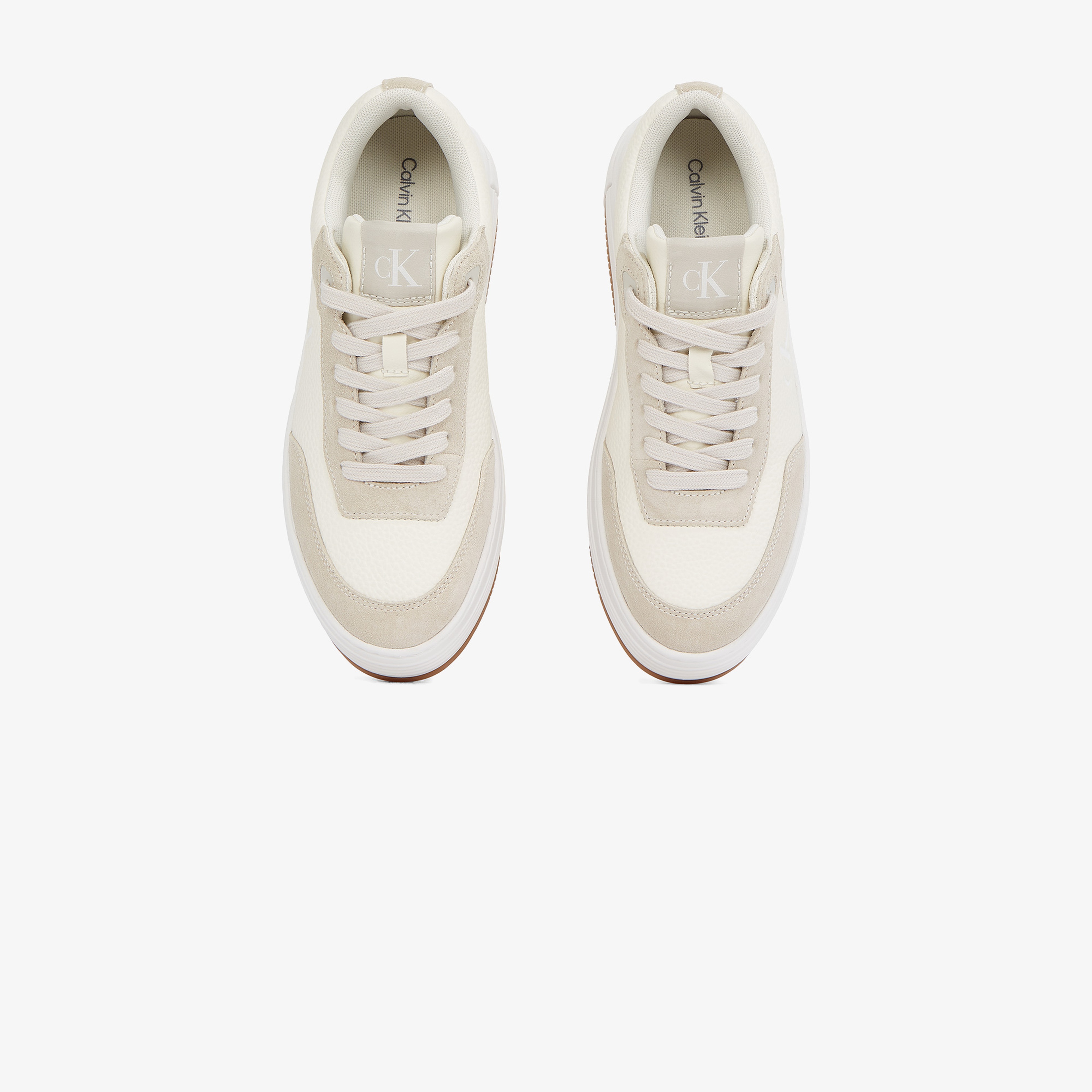 Calvin Klein Bold Flatf Low Lace Tumb Kadın Krem Sneaker