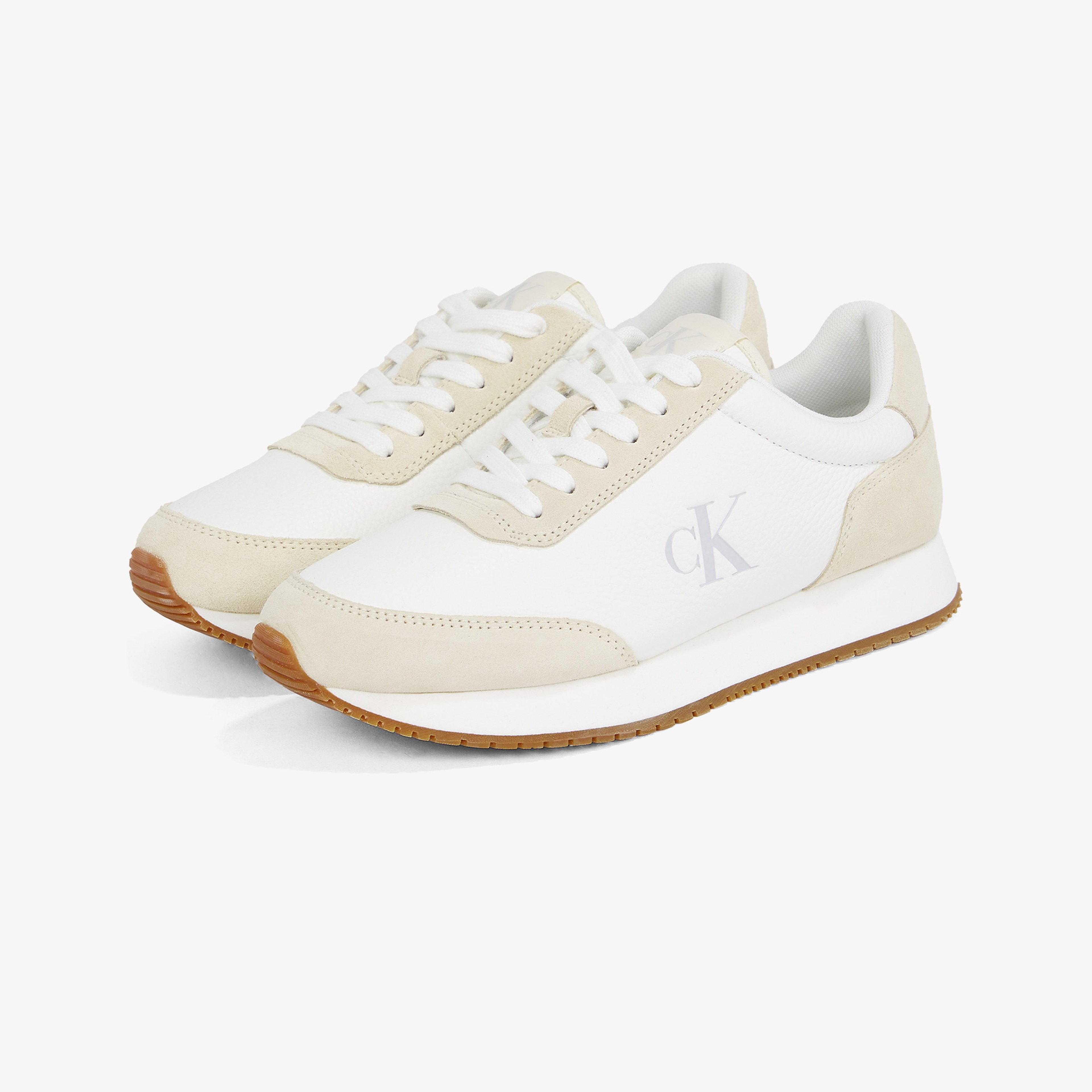 Calvin Klein Runner Laceup Low Kadın Beyaz Sneaker