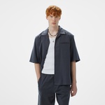 Calvin Klein Linen Tencel Erkek Siyah Gömlek