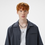 Calvin Klein Linen Tencel Erkek Siyah Gömlek