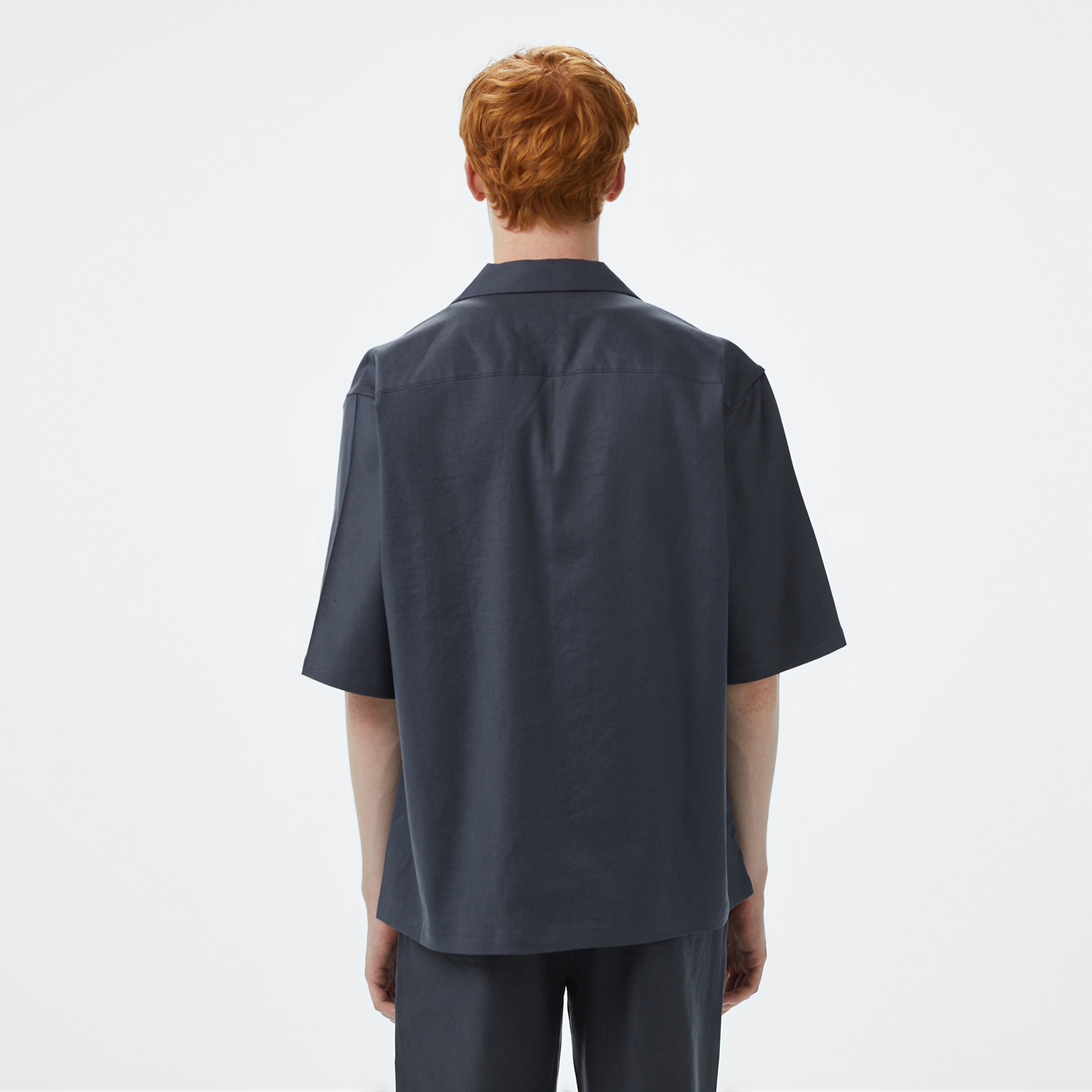 Calvin Klein Linen Tencel Erkek Siyah Gömlek