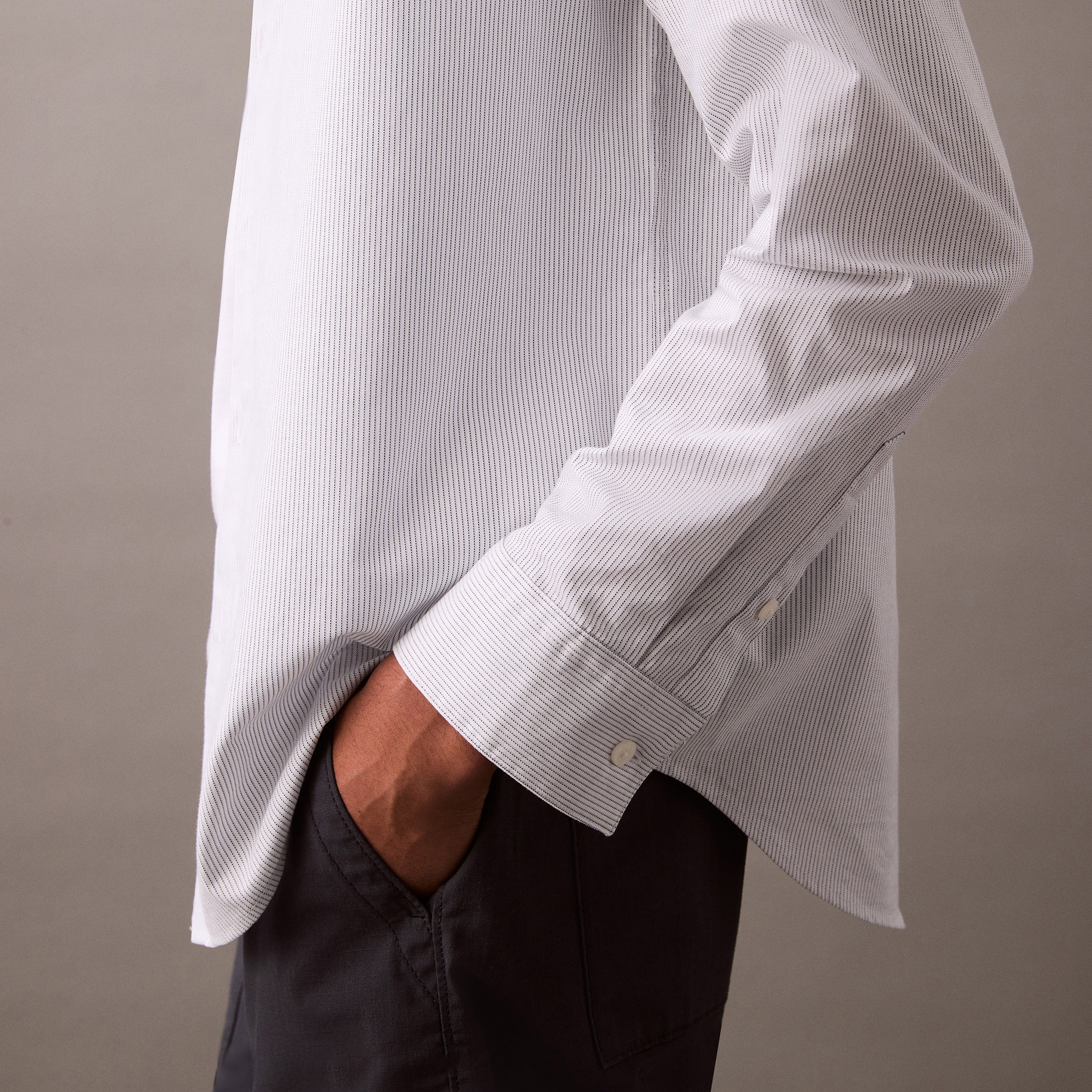 Calvin Klein Oxford Logo Erkek Beyaz Gömlek