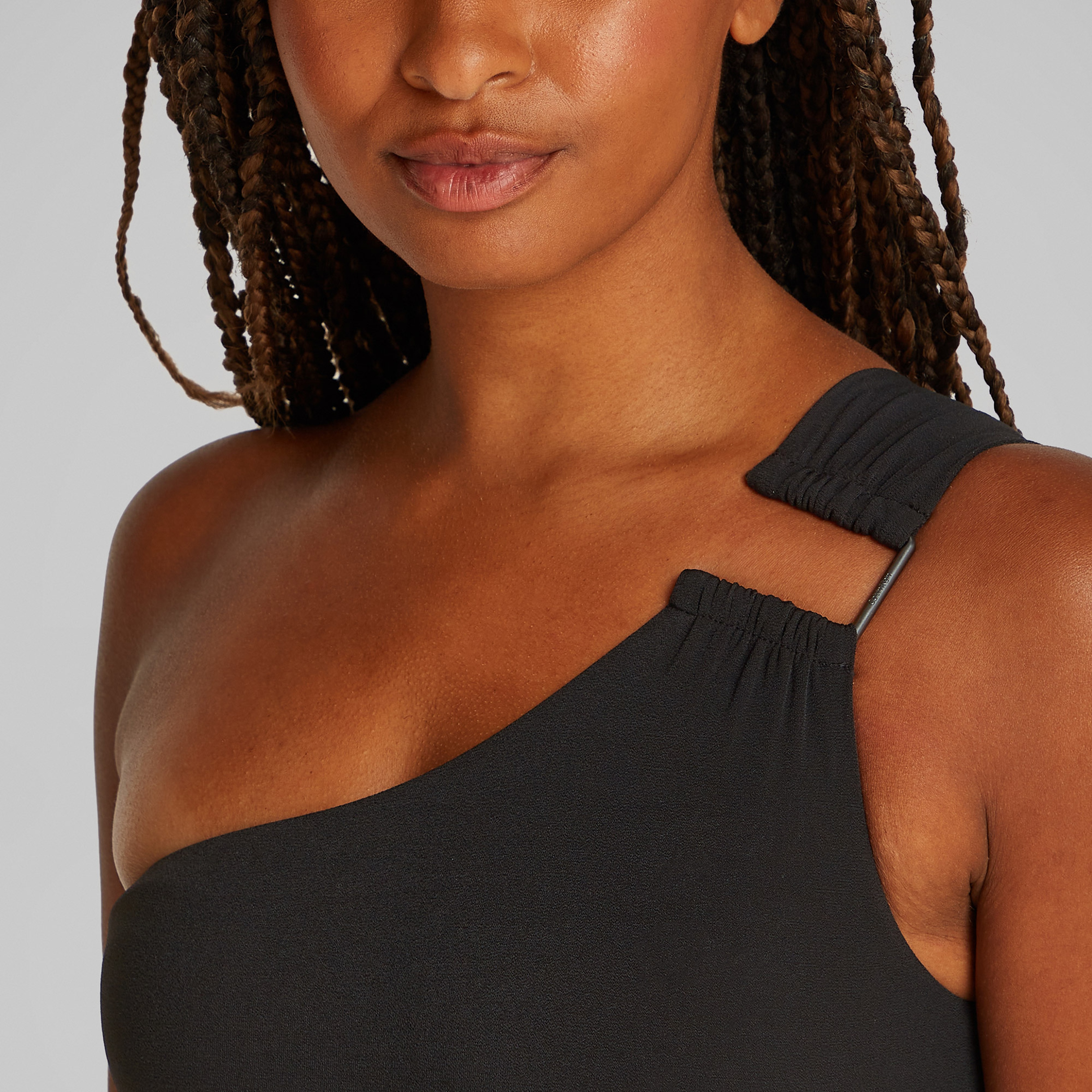 Calvin Klein Tek Omuz Kadın Siyah Mayo