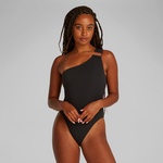 Calvin Klein Tek Omuz Kadın Siyah Mayo