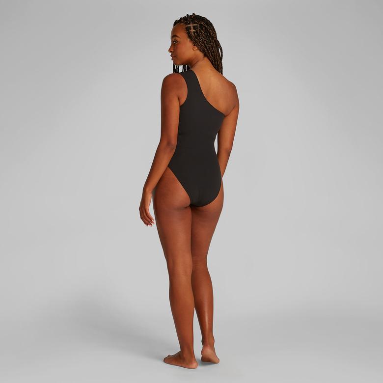 Calvin Klein Tek Omuz Kadın Siyah Mayo