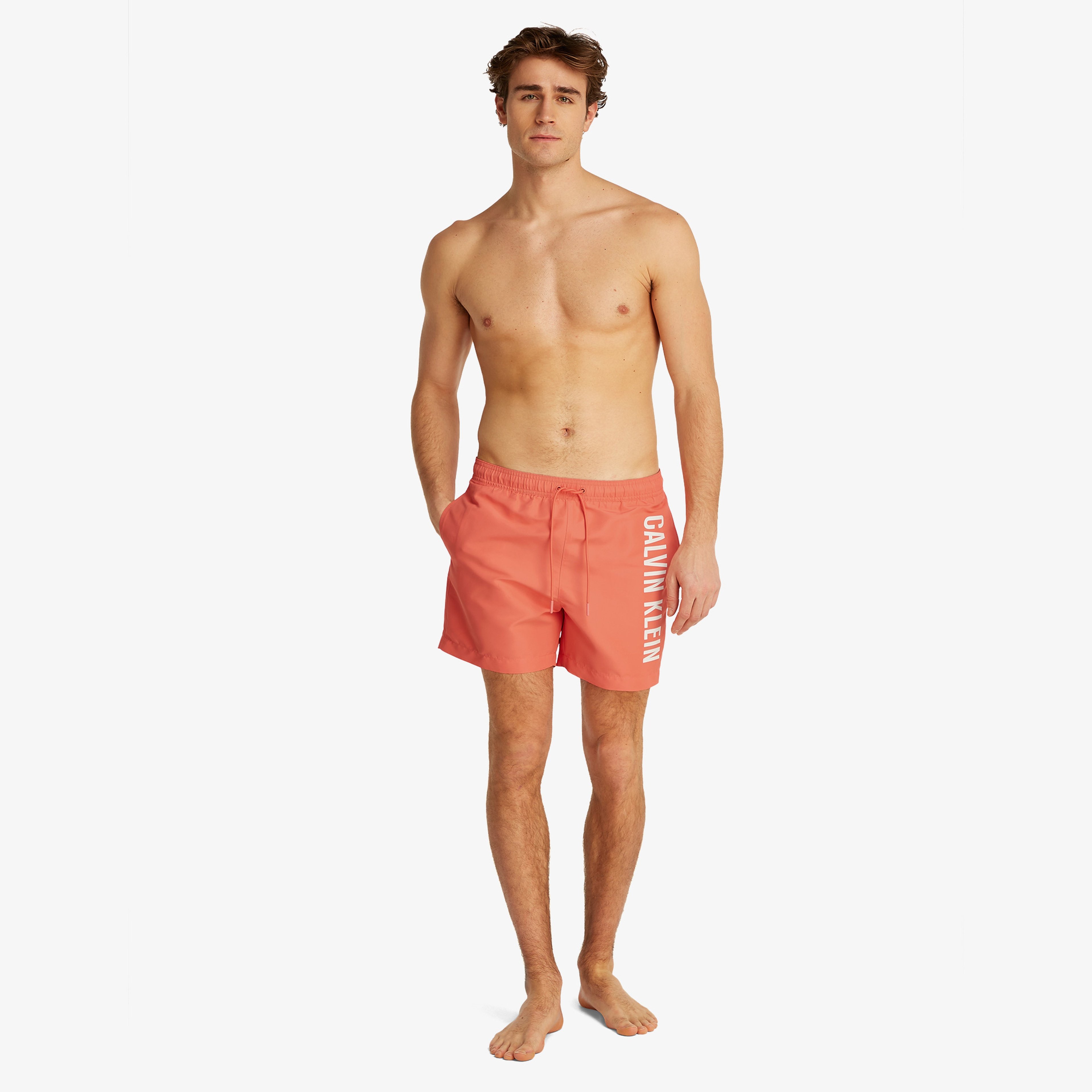 Calvin Klein Medium Drawstring Erkek Pembe Mayo