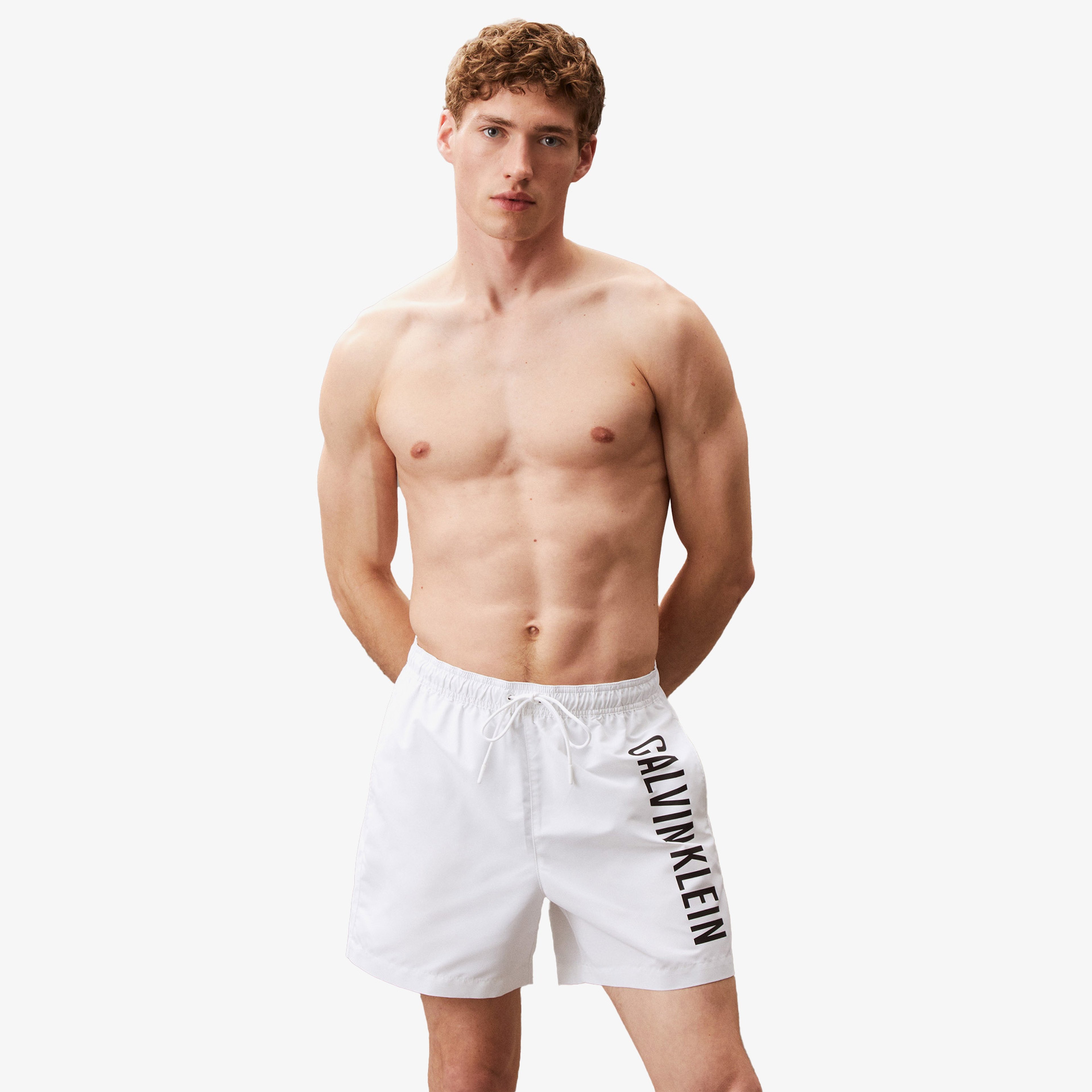 Calvin Klein Medium Drawstring Erkek Beyaz Mayo