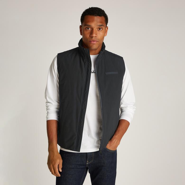 Calvin Klein Technical Non Quilt Vest Erkek Siyah Yelek