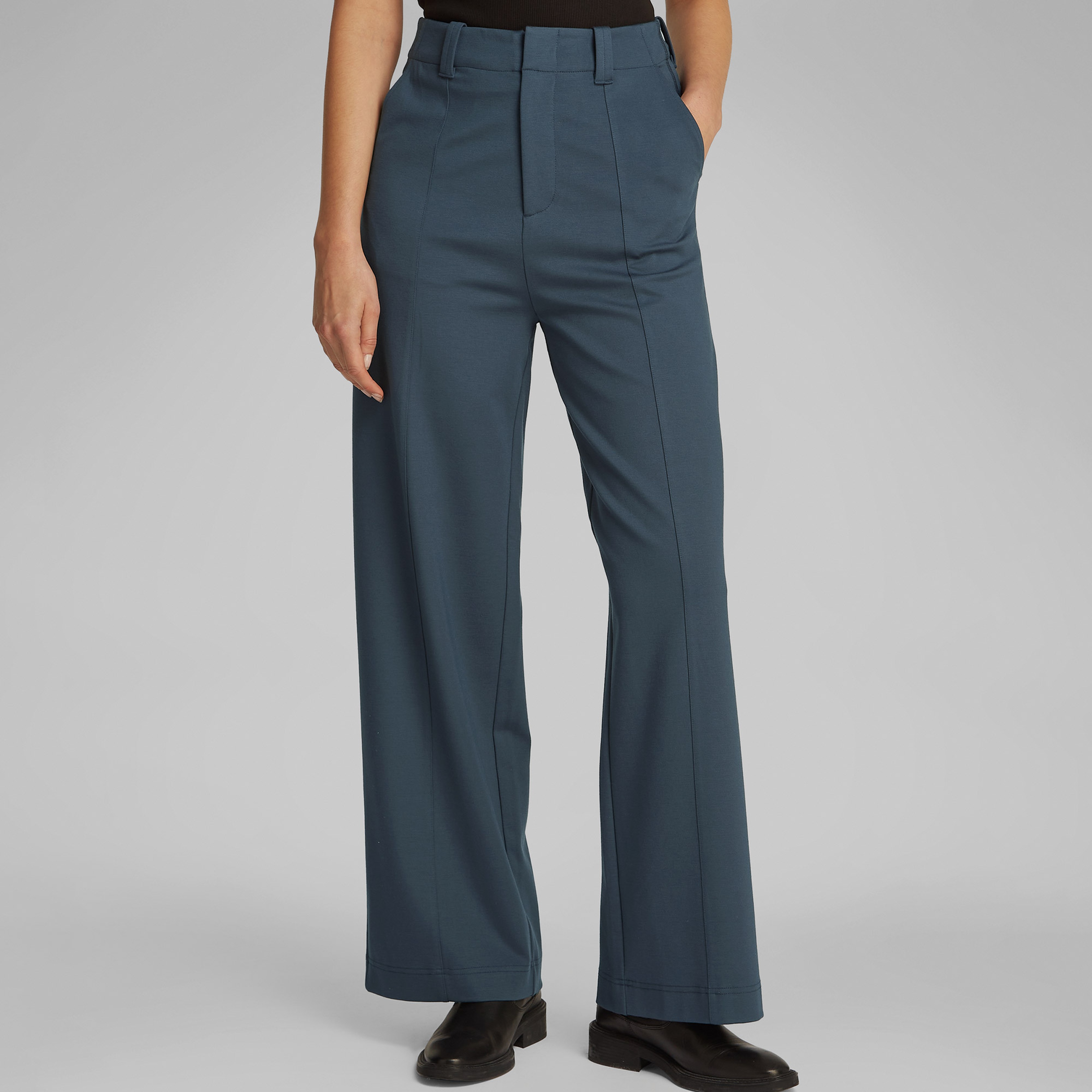 Calvin Klein Milano Straight Kadın Mavi Pantolon
