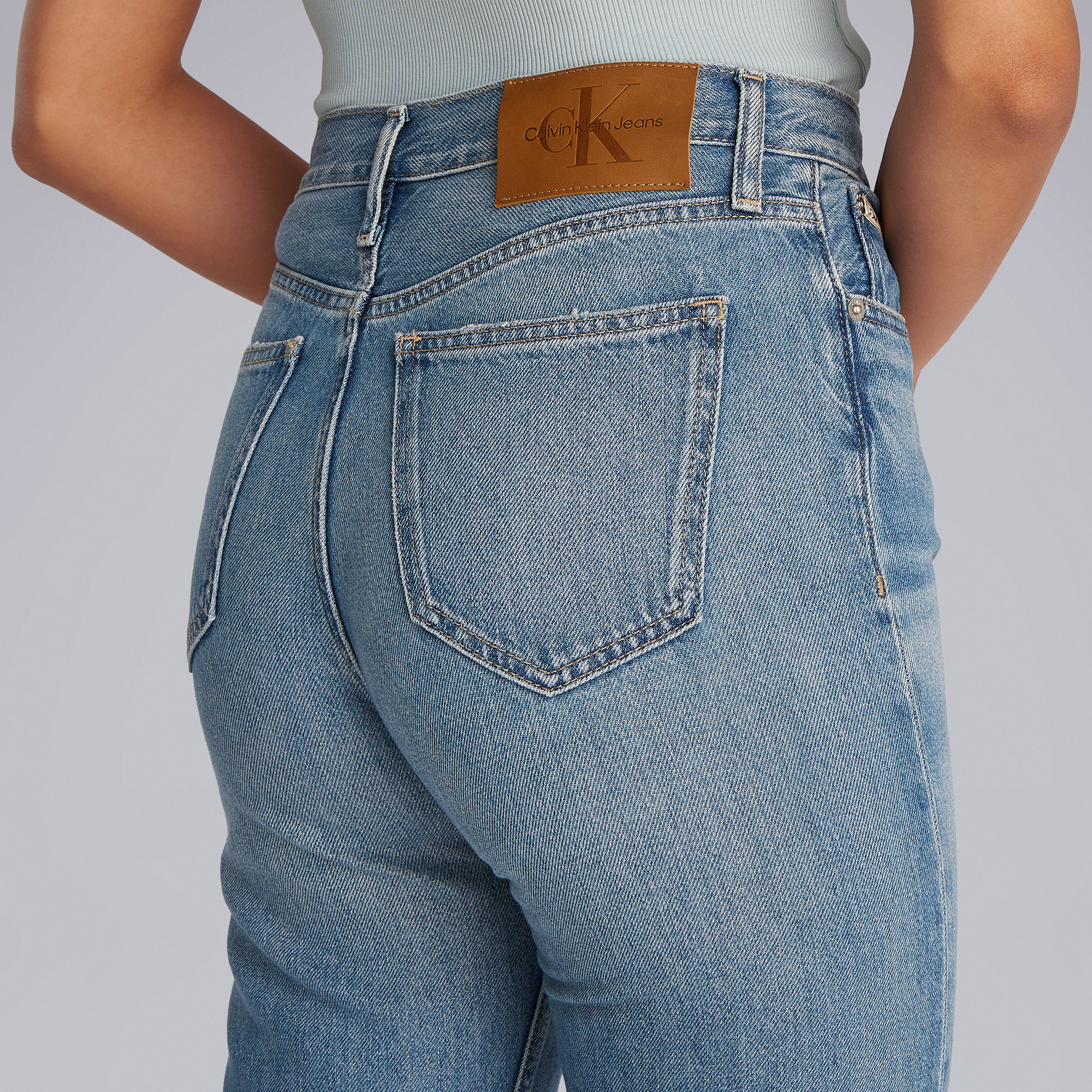 Calvin Klein Kadın Mavi Jean