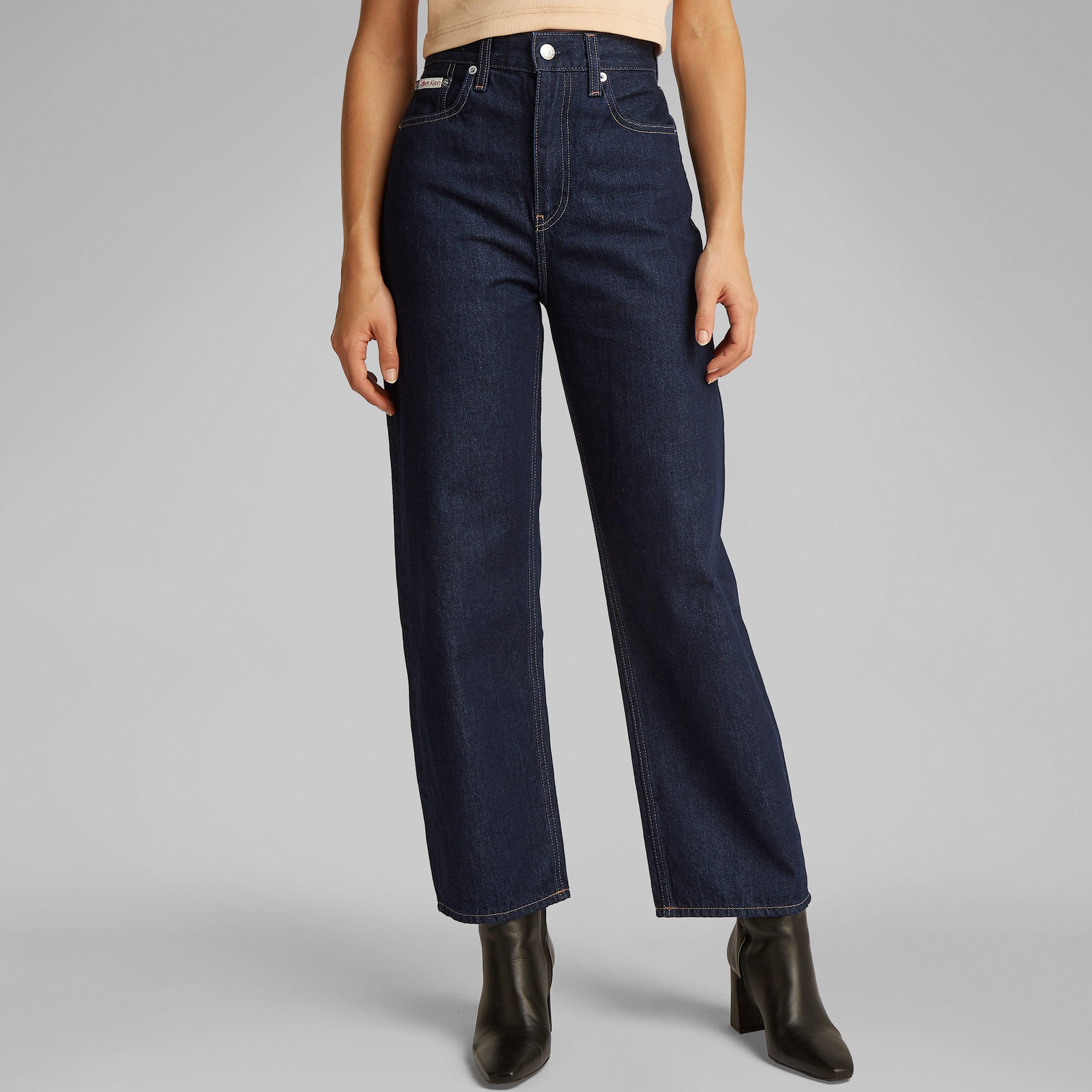 Calvin Klein Barrel Kadın Lacivert Jean